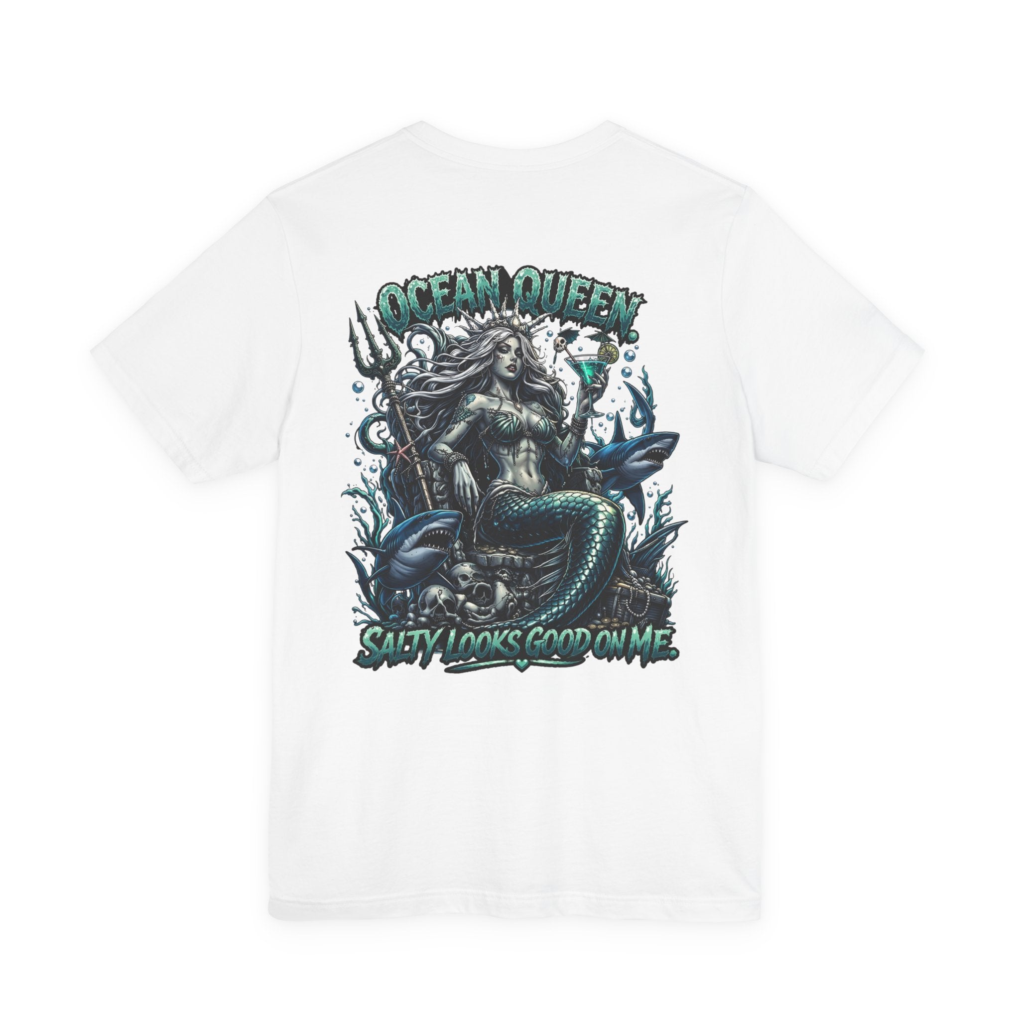 Ocean Queen Mermaid Tee — 'Ocean Queen' Graphic Short Sleeve Shirt