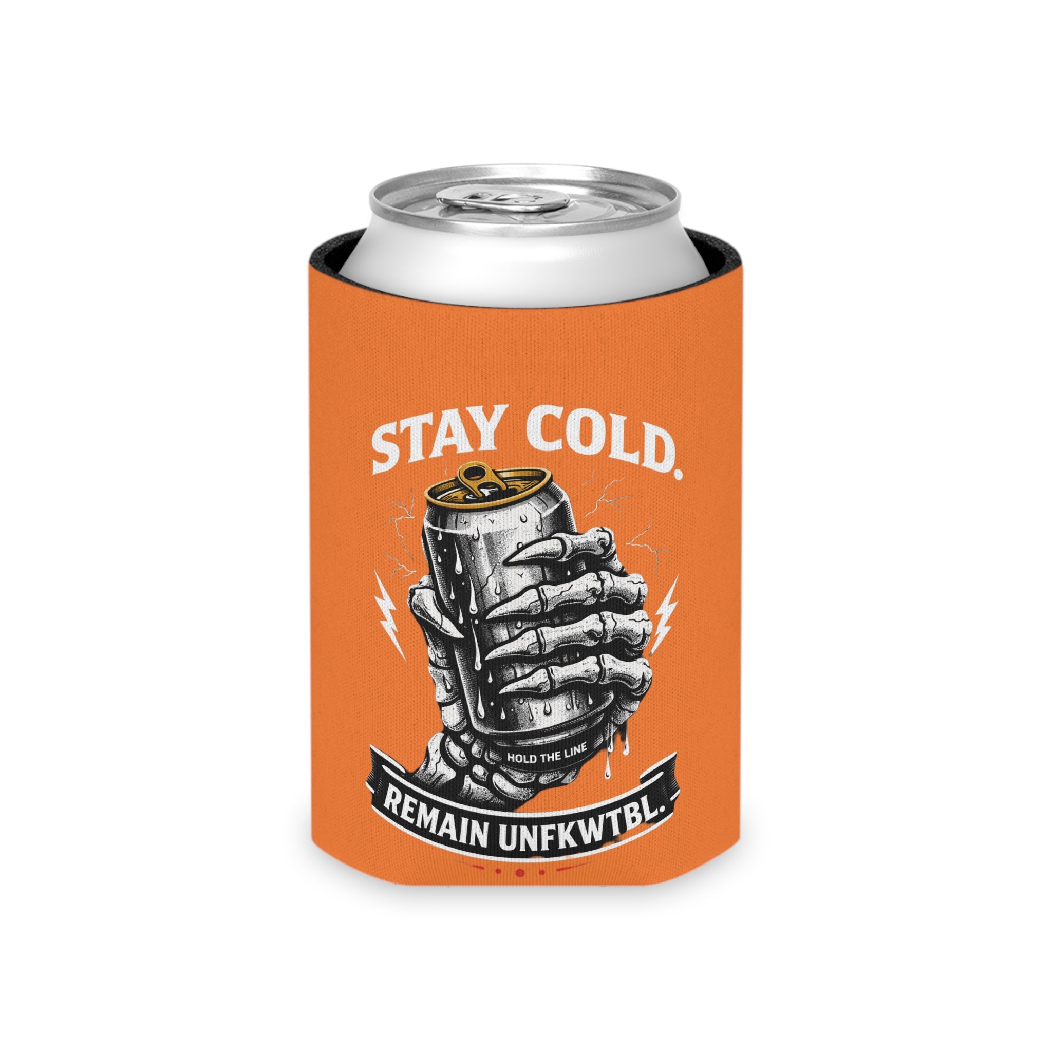 Can Cooler - 'Bite Me' Shark & 'Stay Cold' Retro Beer Koozie (Summer Misconduct)