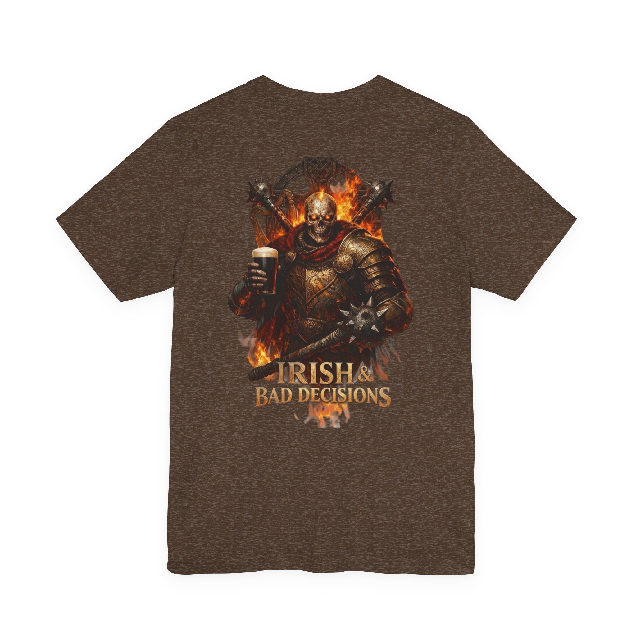 Irish Bad Decisions T-Shirt — Medieval Knight Drinking St. Patrick’s Day Tee
