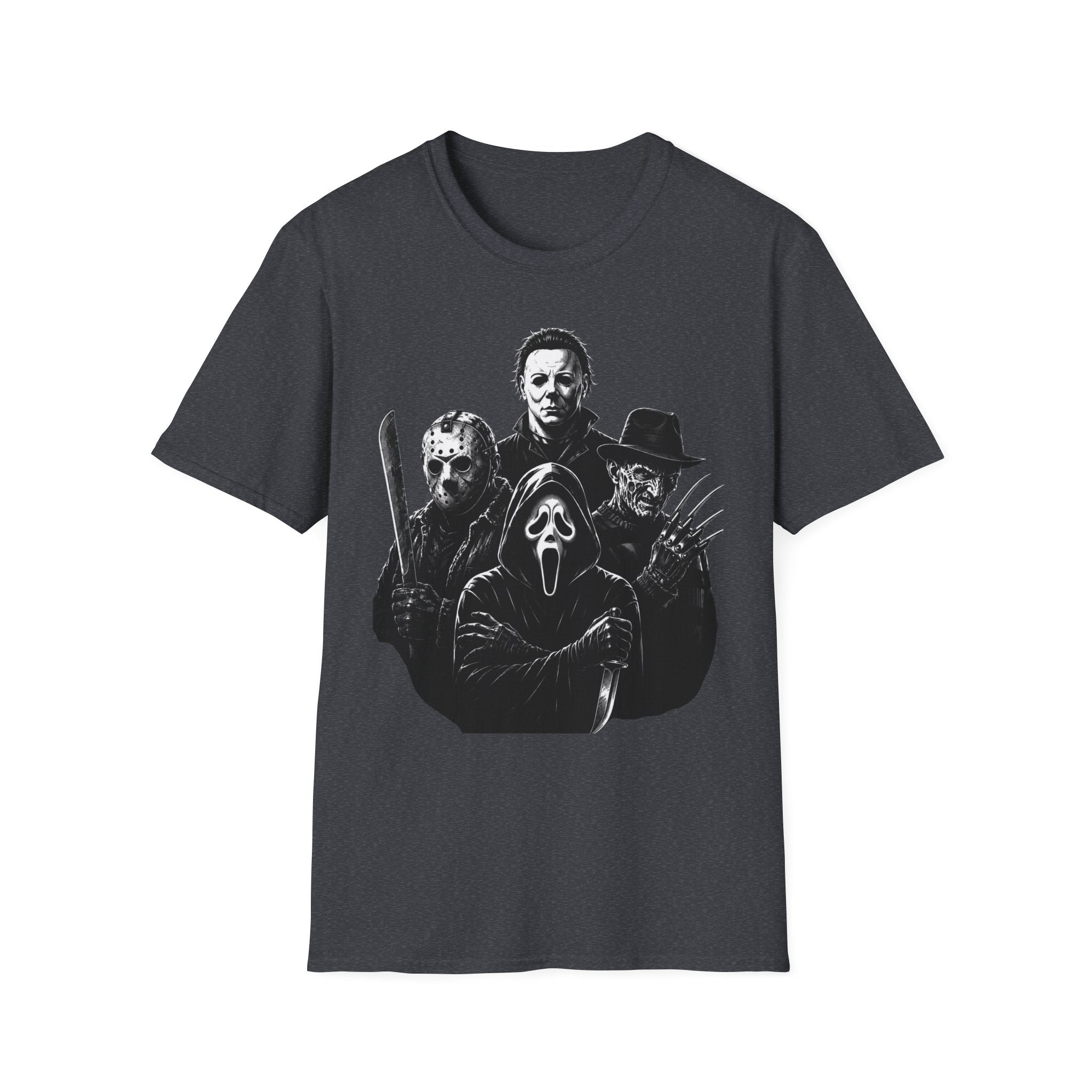 Horror Icons T-Shirt — Michael Myers, Jason, Freddy & Ghostface Graphic Tee