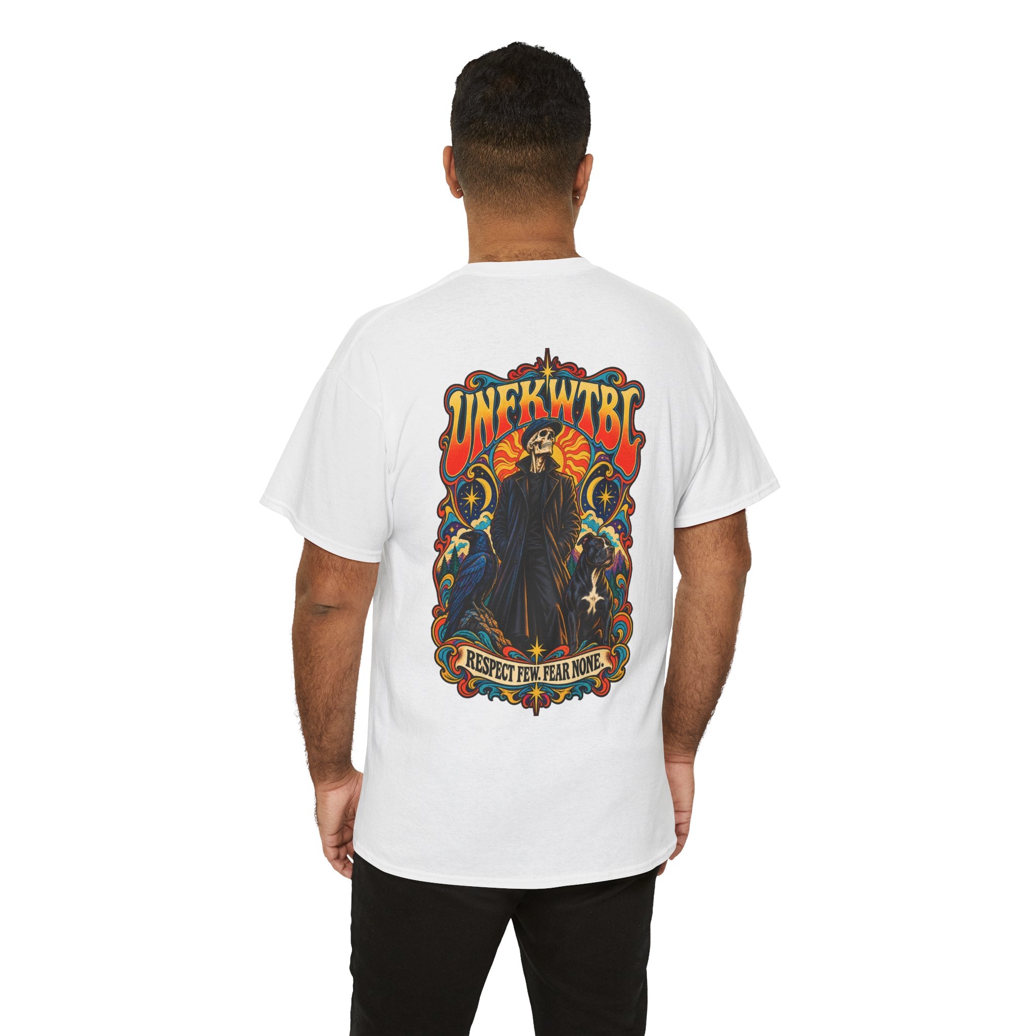 Respect Few. Fear None. Cloaked Figure Graphic Tee