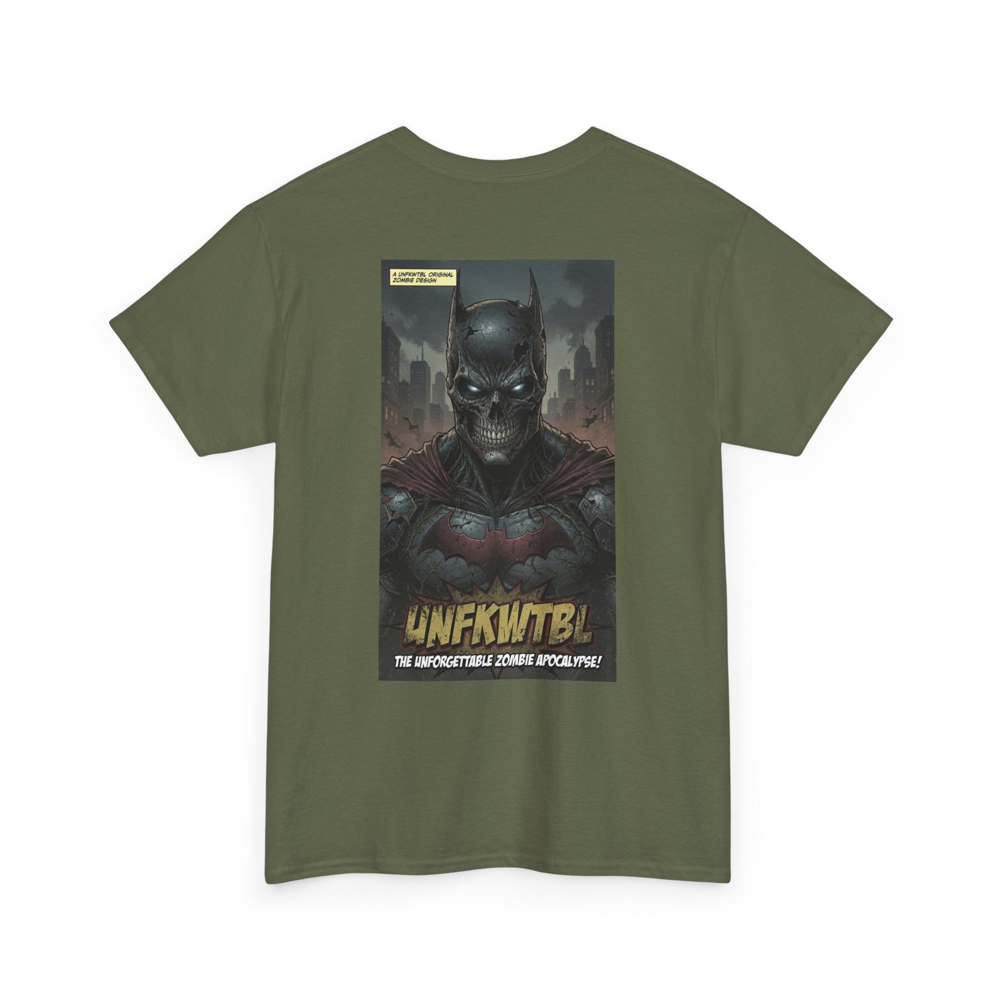 Zombie Apocalypse Dark warrior Graphic Tee — "UNFKWTBL" Retro Comic Poster T-Shirt