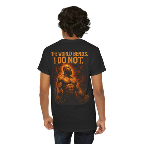 Atlas The World Bends Unisex Tee - Power of Mind and Soul Design
