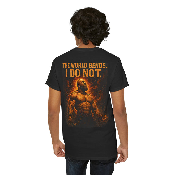 Atlas The World Bends Unisex Tee - Power of Mind and Soul Design