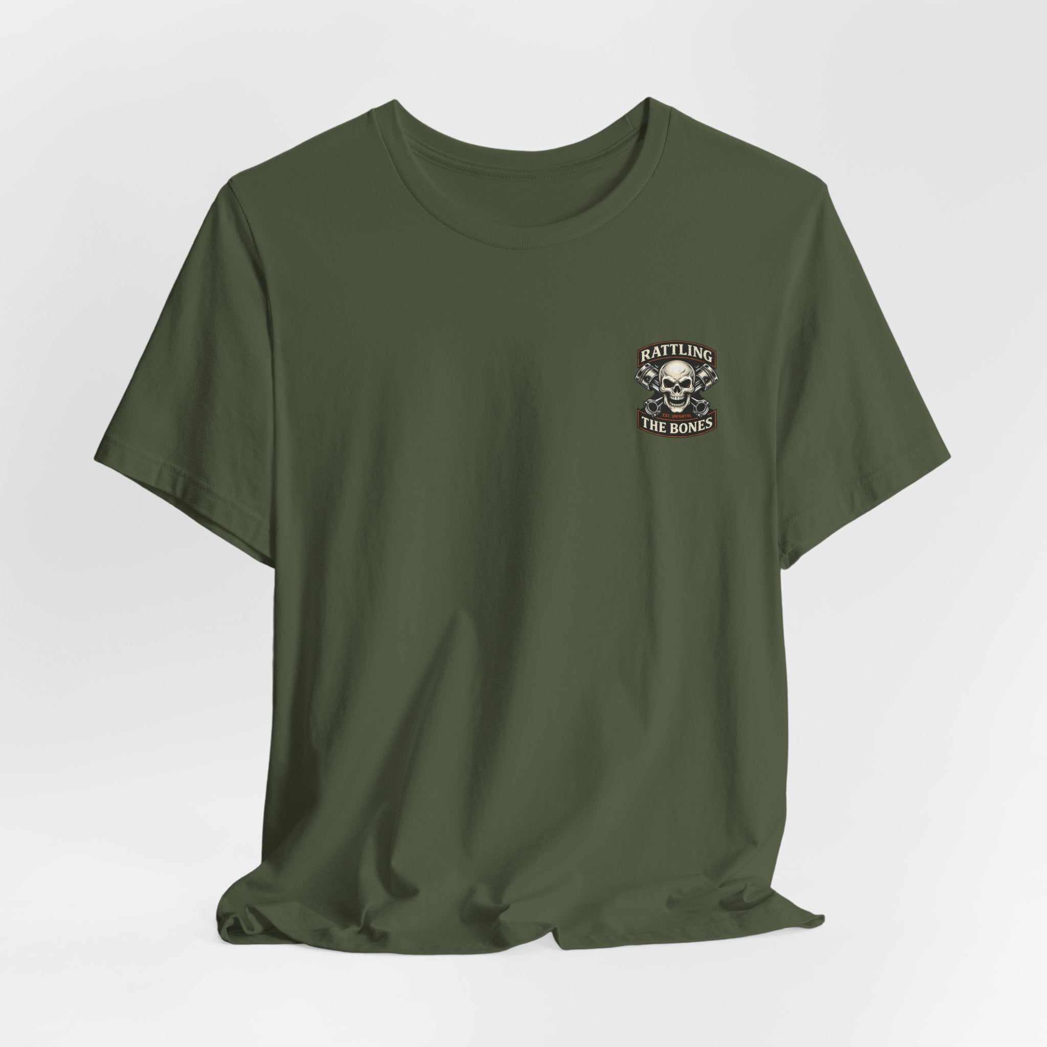 Motorcycle Skull Tee — "Loud Enough to Wake the Dead" Biker T-Shirt