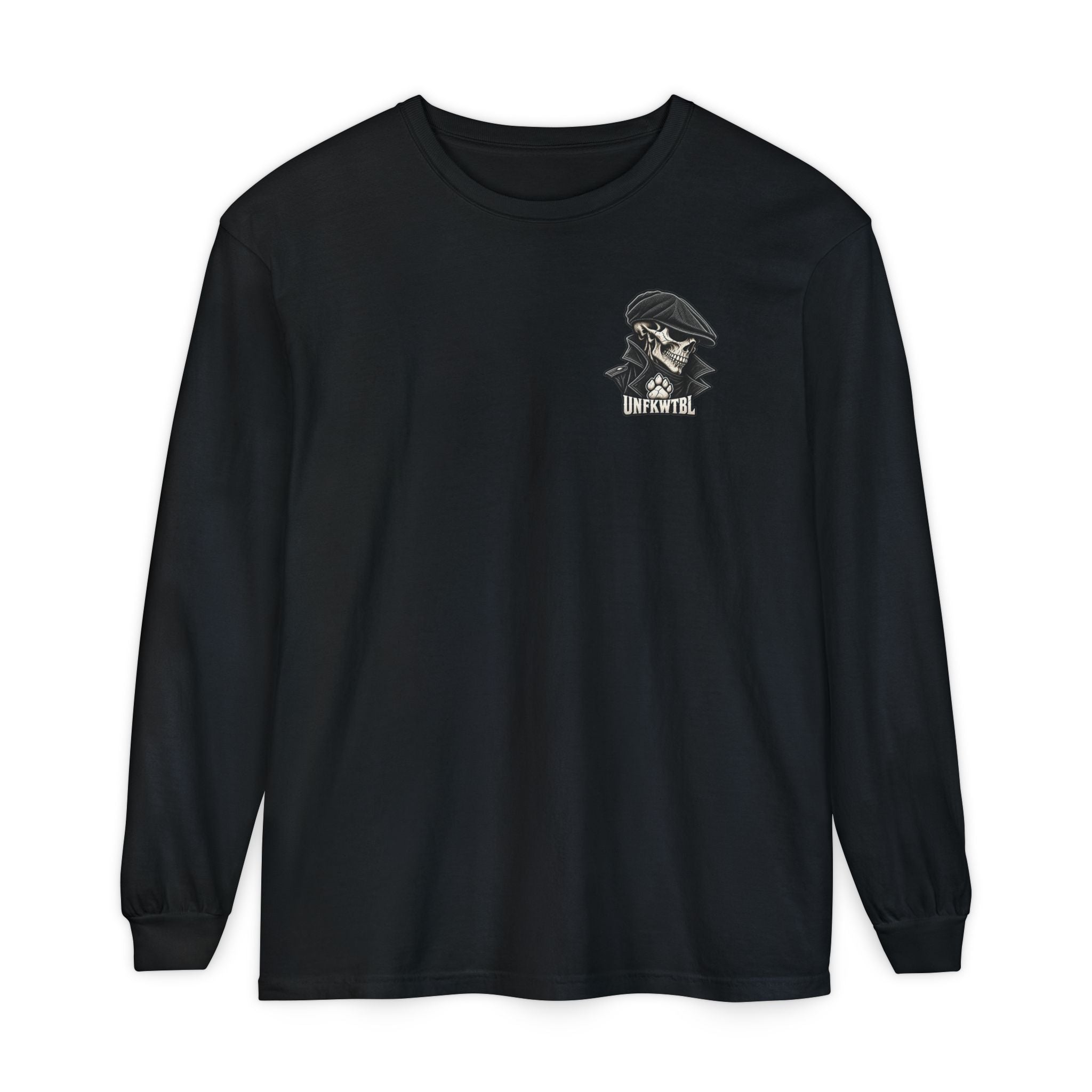 Calm Men Raven Skull Long Sleeve Tee