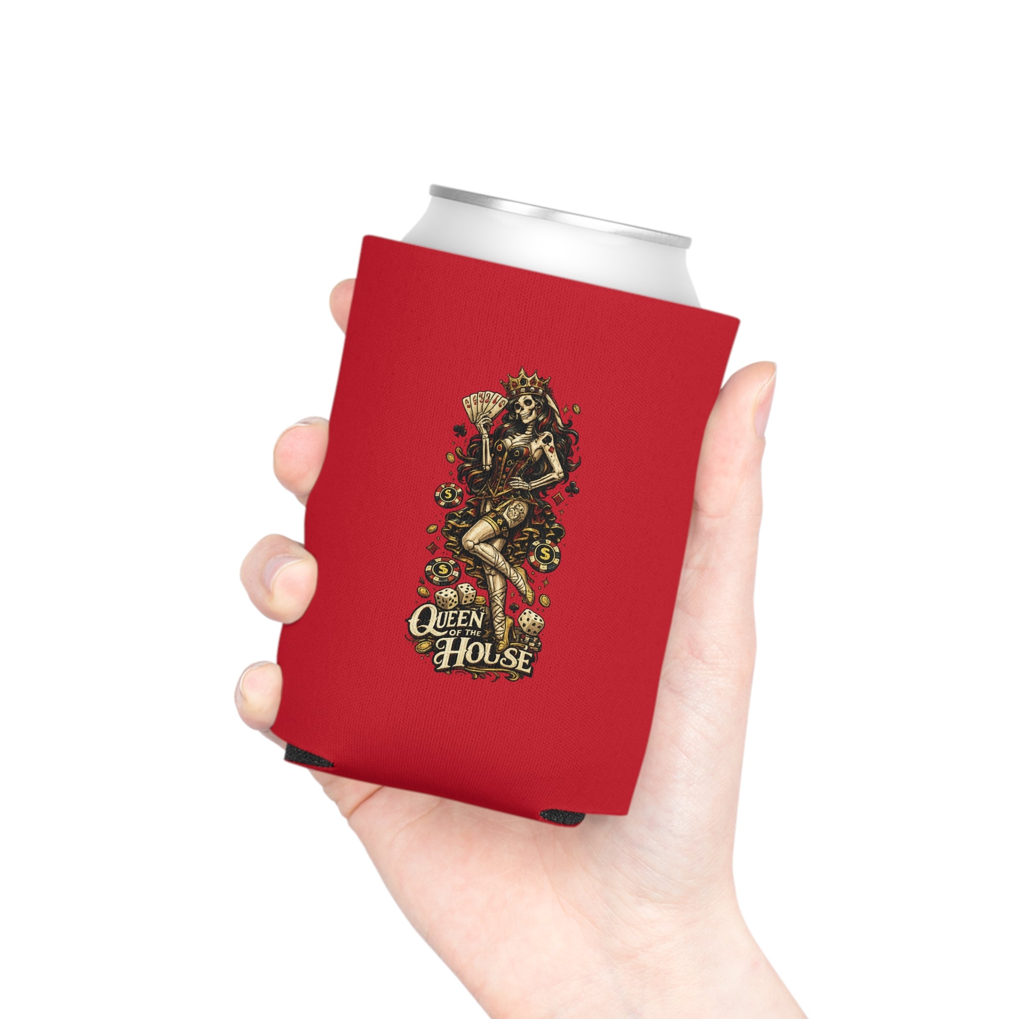 Can Cooler — "Stay Cold, Remain Unfkwtbl" Retro Pinup Skull Design