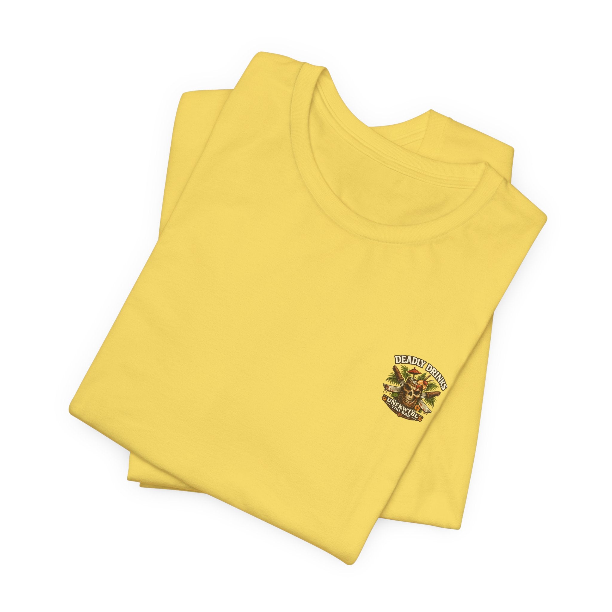 Annabelle Tropical Doll Graphic Tee - Retro Cocktail Girl T-Shirt