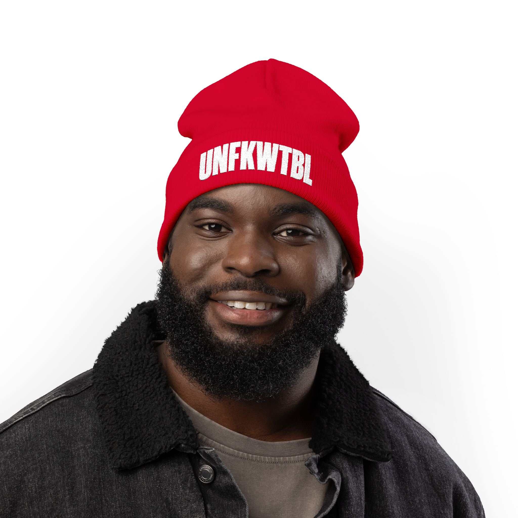 UNFKWTBL Embroidered Knit Beanie – Bold Streetwear Winter Hat