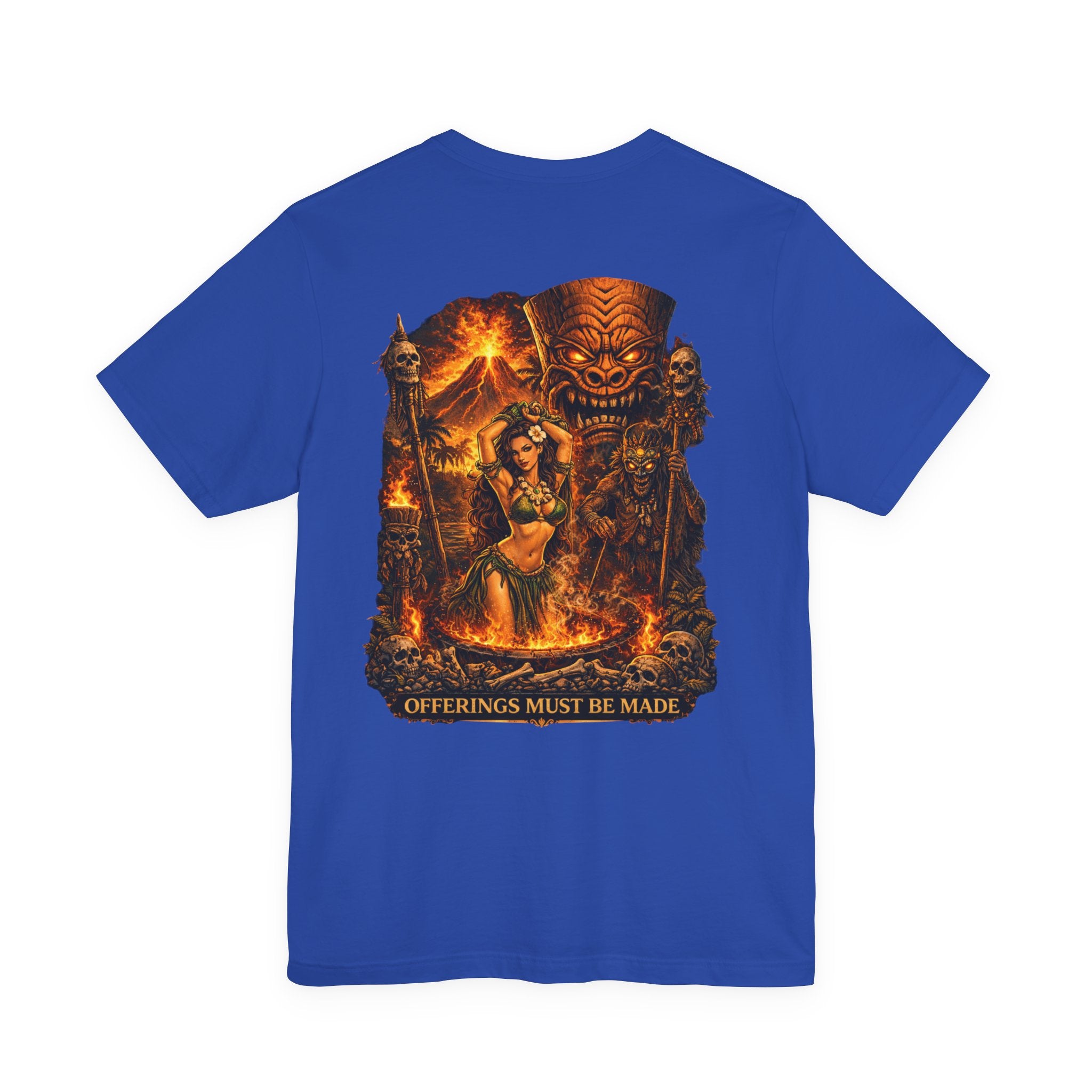 Tiki Ritual Graphic Tee — "Offerings Must Be Made" Back Print