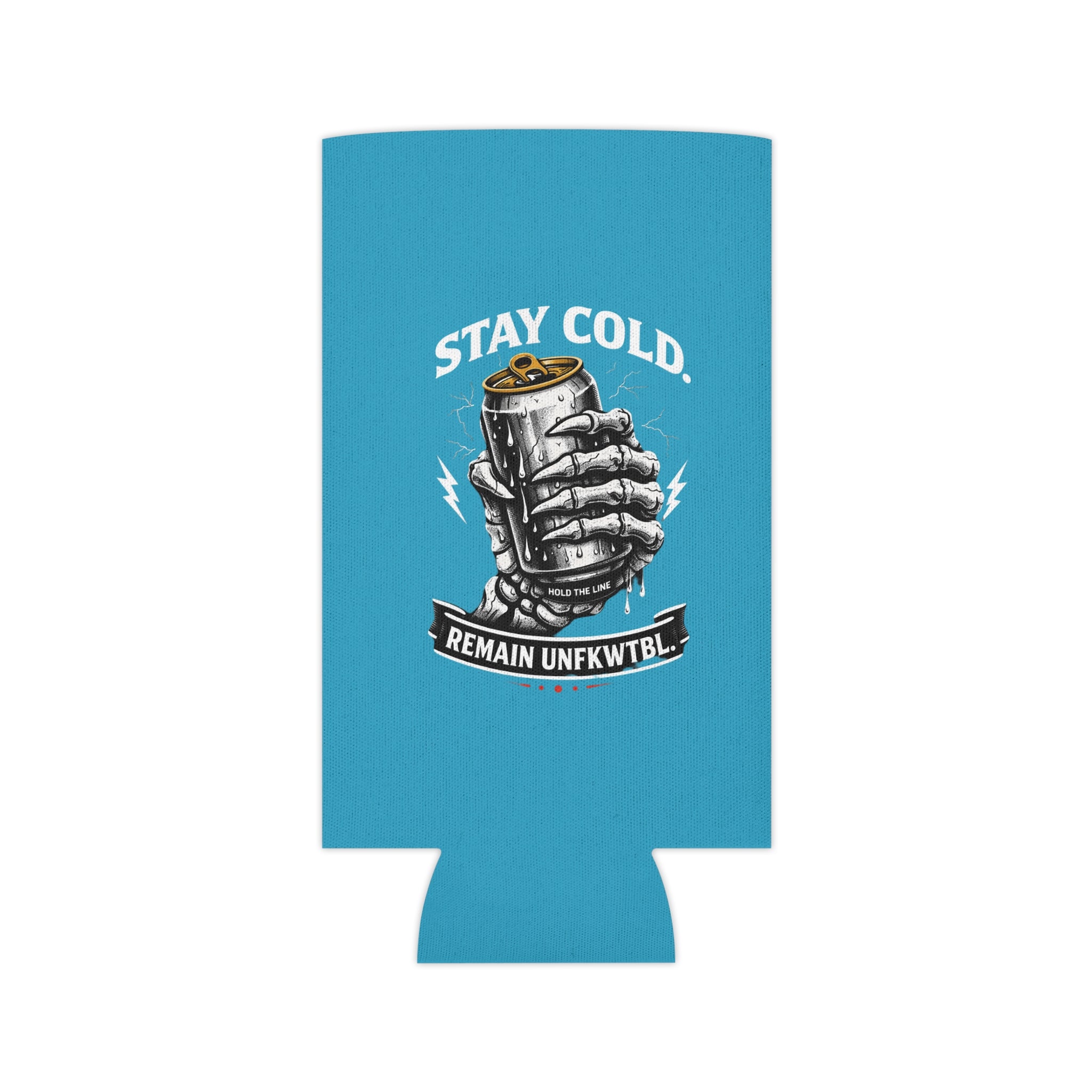 Can Cooler — 'Stay Cold / Check Out the Waves' Surf Skeleton Drink Koozie