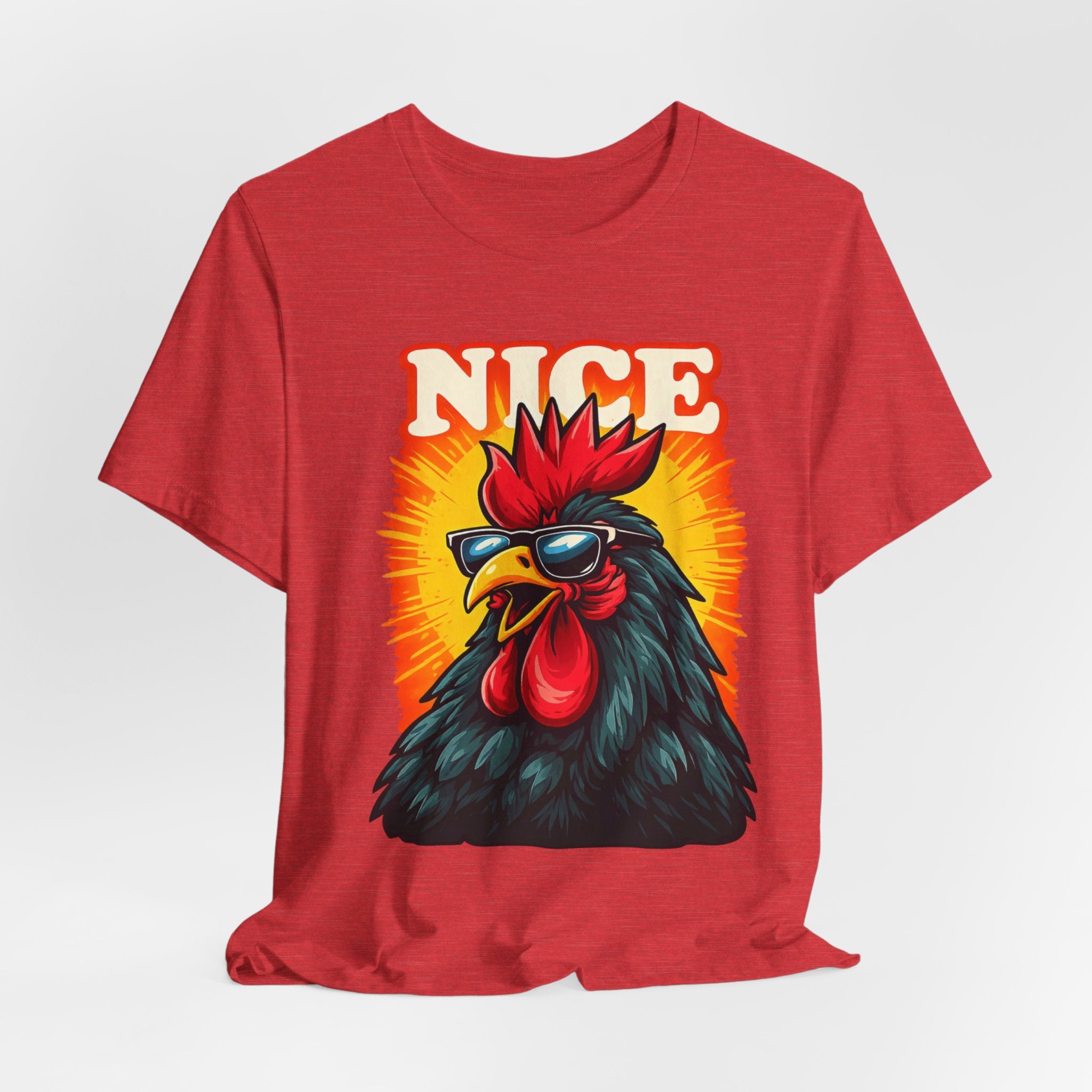 Nice Rooster T-Shirt — Cool Sunglasses Chicken Graphic Tee