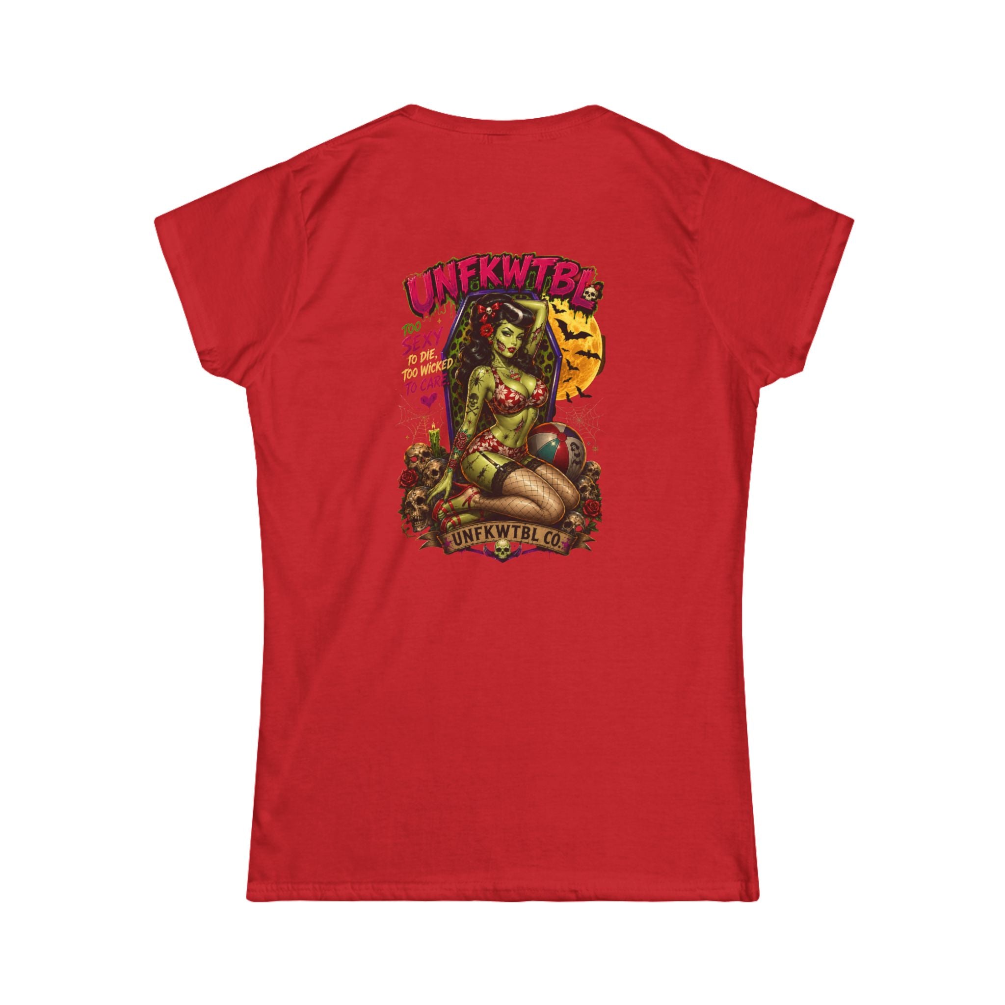 Zombie pinupWomen’s Tee - Classic White Softstyle Crewneck