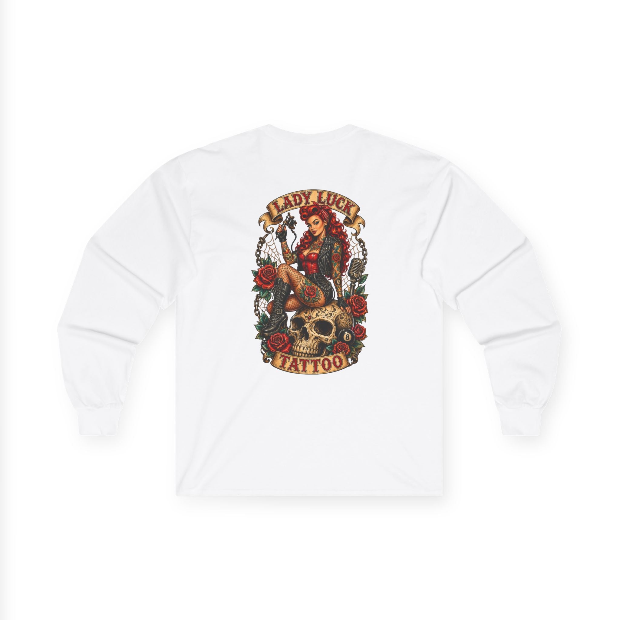 Lady Luck Tattoo Skull Queen Long-Sleeve Tee