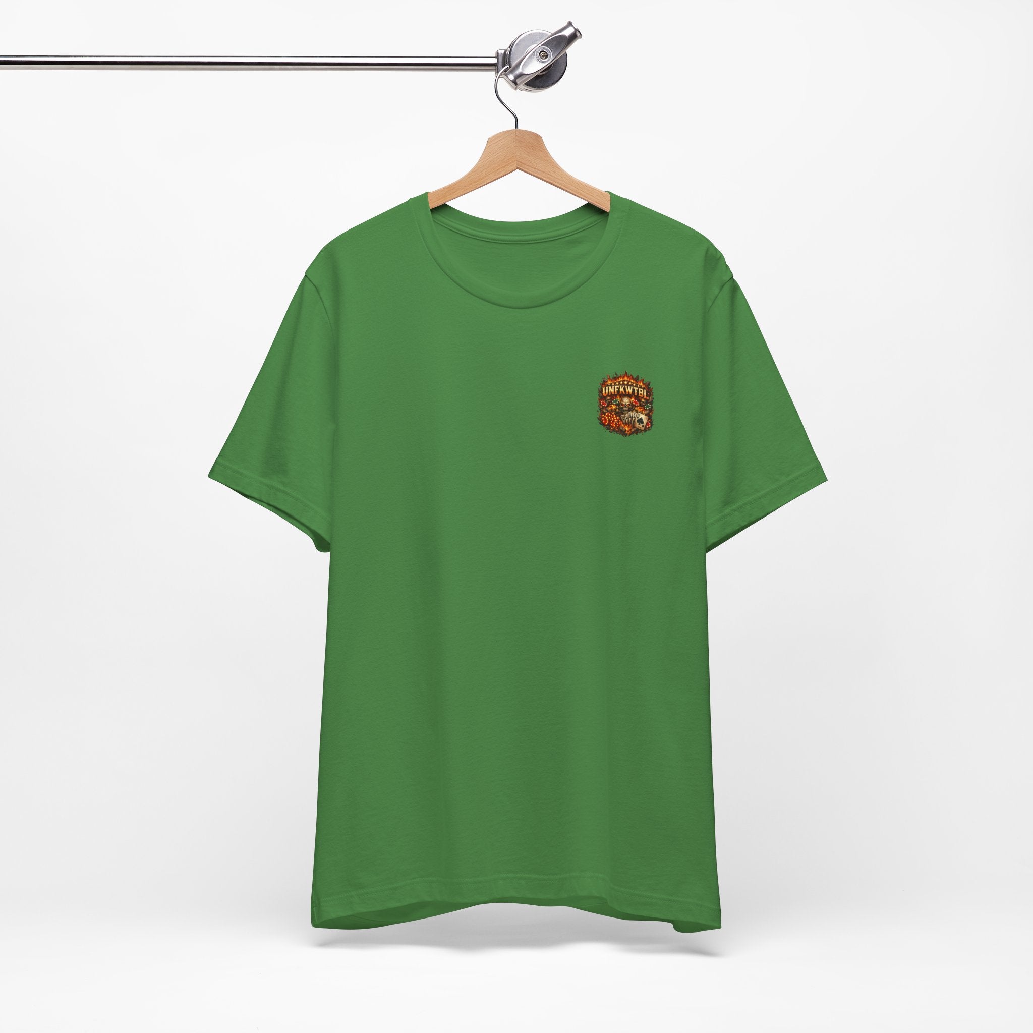 Poker Skull Tee — "The House Is Afraid" Graphic Playing Cards Shirt