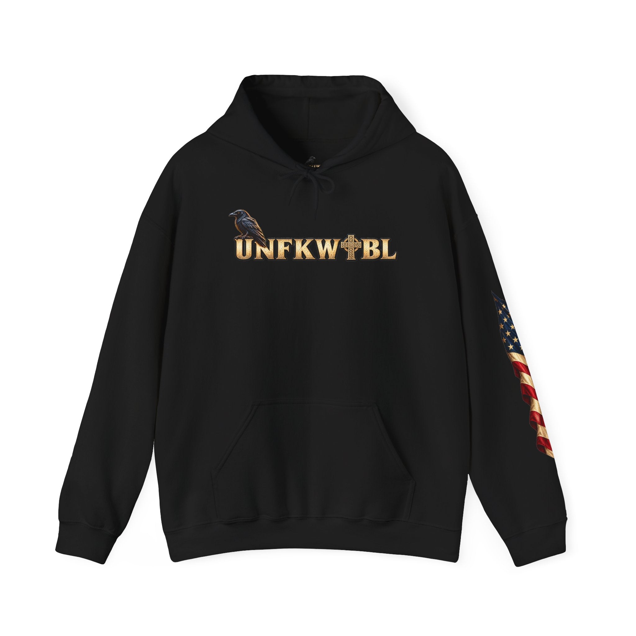 UNFKWTBL The Watcher Raven & Celtic Cross Hoodie