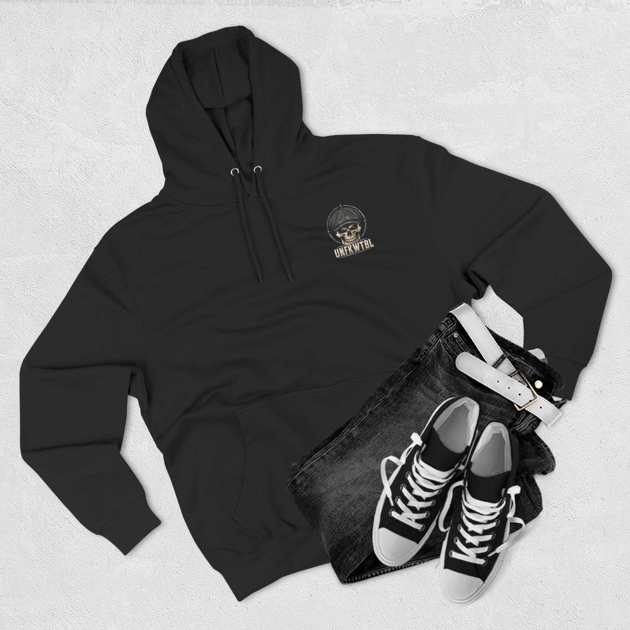 Hard to Spell. Harder to Break. Skull Hoodie