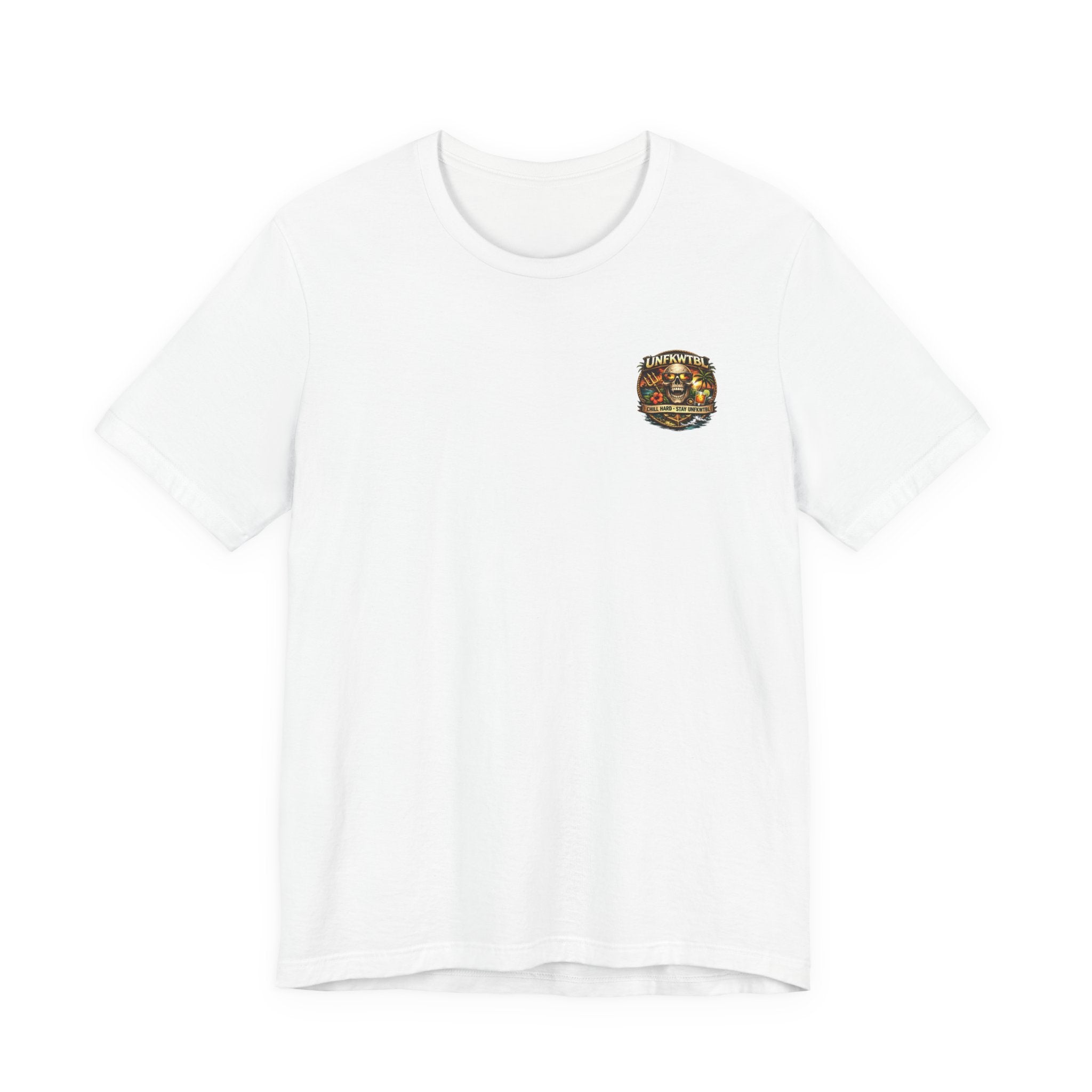 Island State of Mind Graphic Tee — "Stay UNFKWTBL" Tropical Hula Girl Shirt