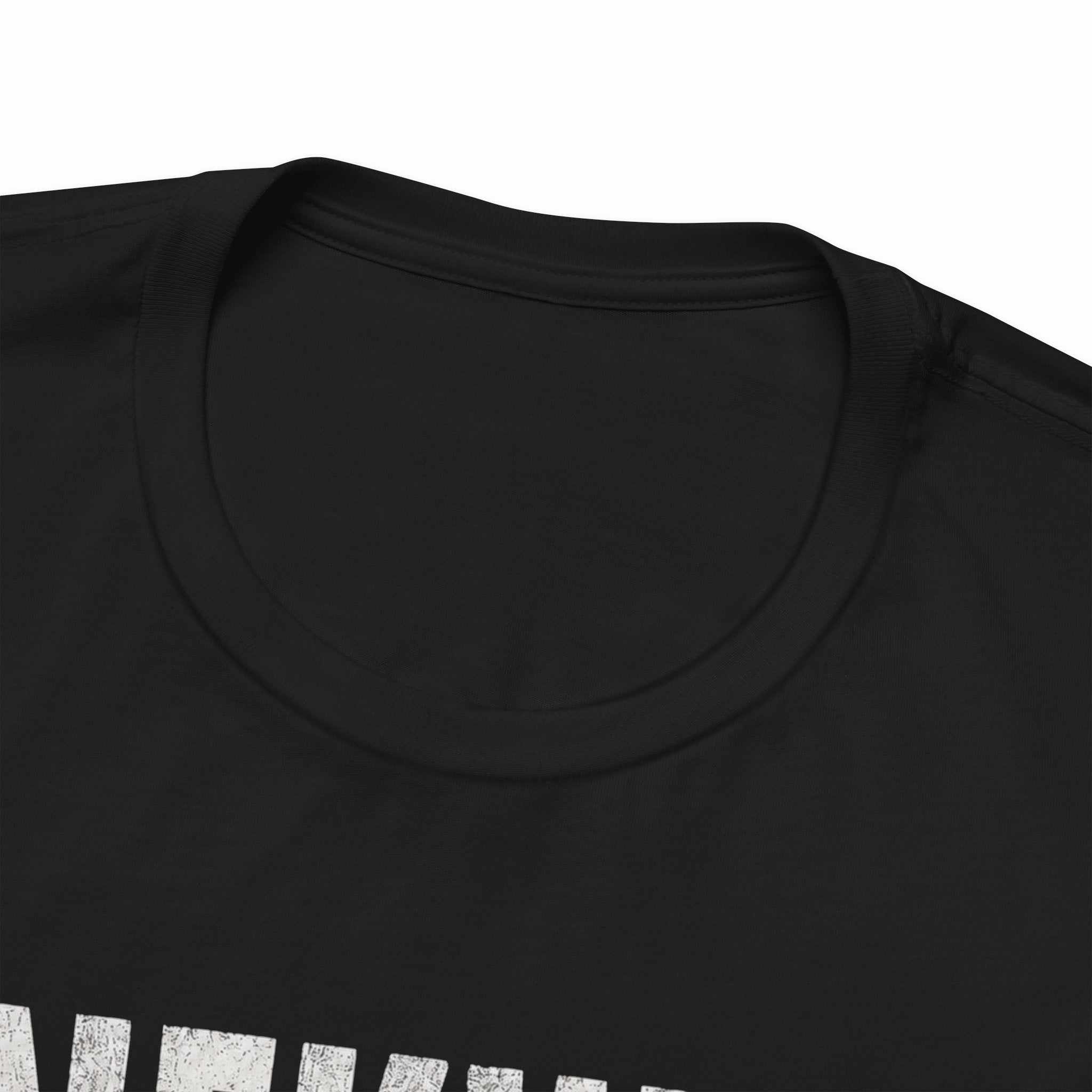 UNFKWTBL Respect Few Fear None graphic tee in heavyweight Airlume cotton with bold block lettering and distressed print