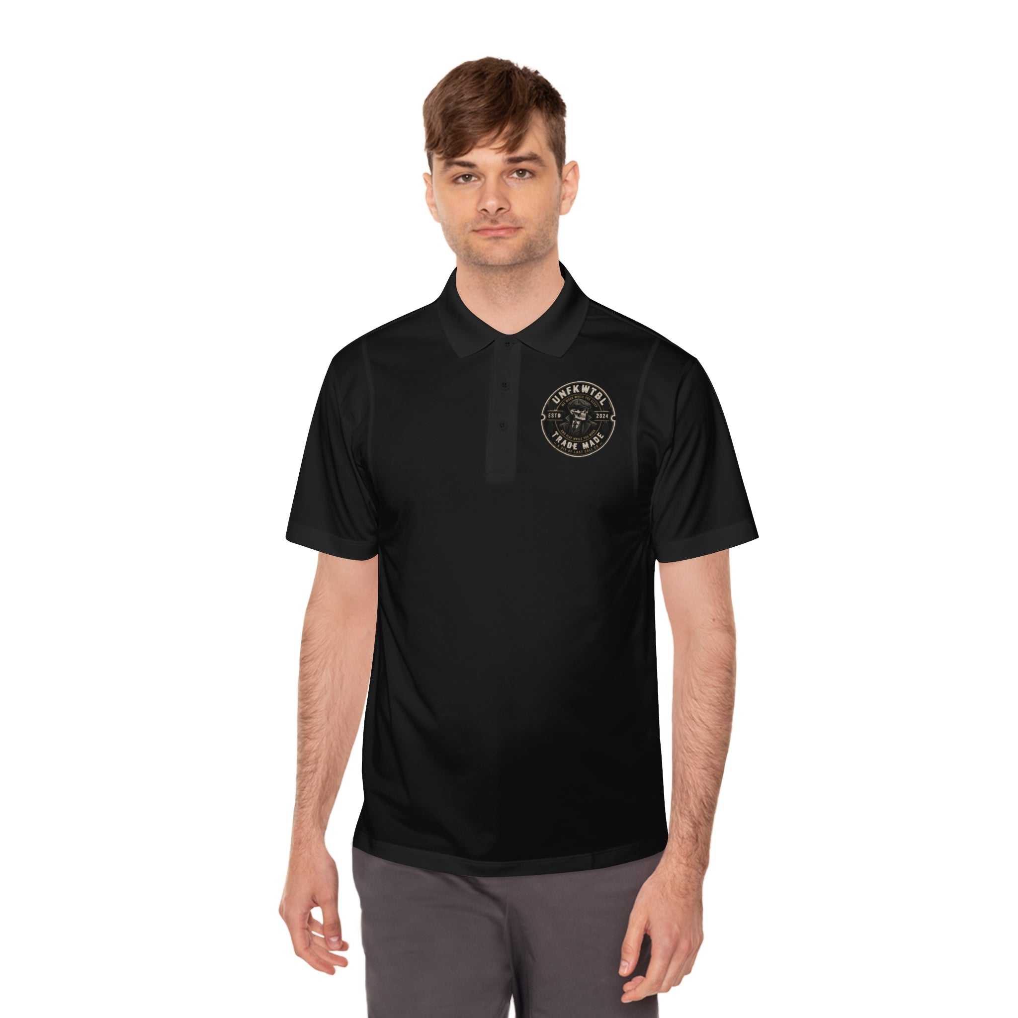 Embroidered Vintage Motorcycle Logo Polo