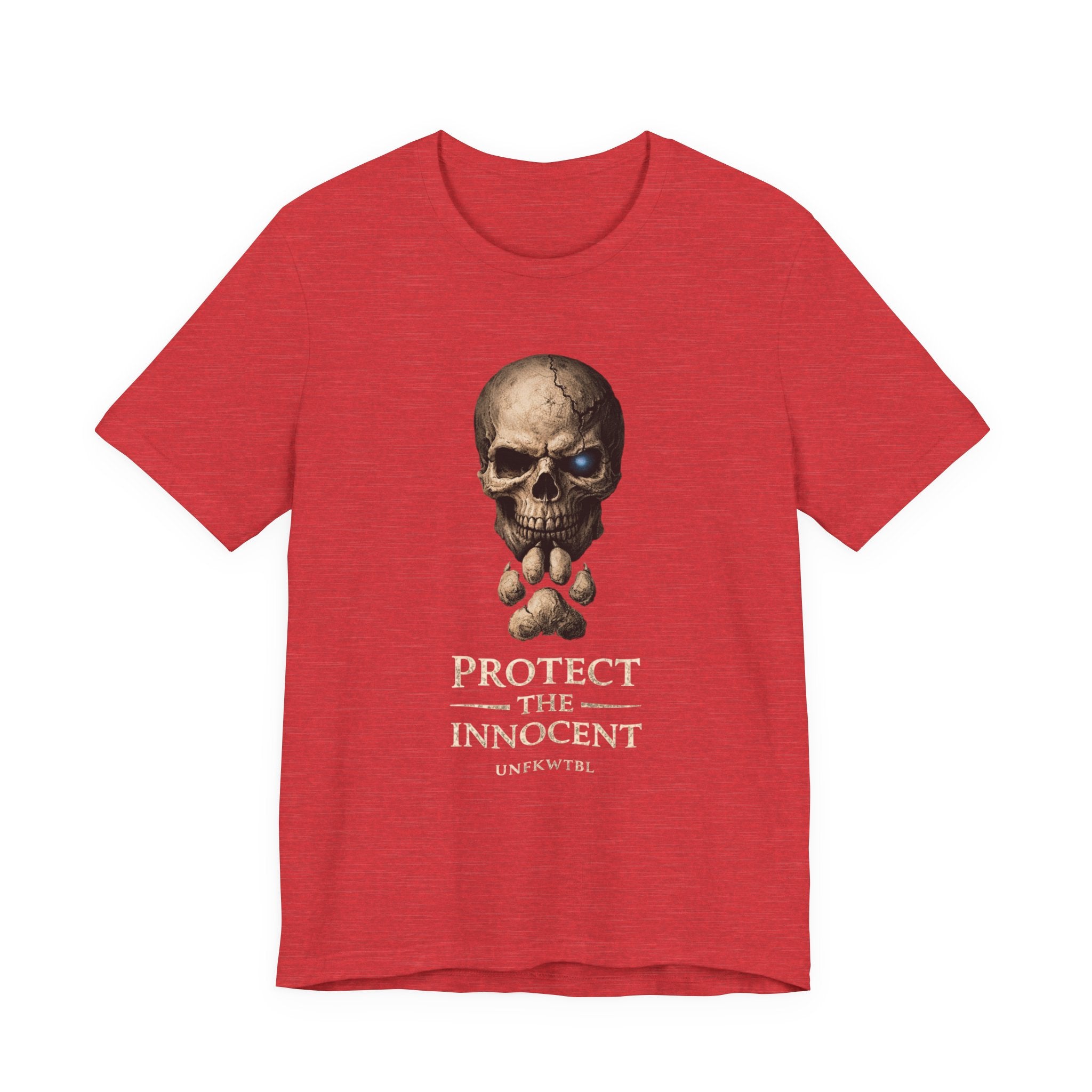 Protect the Innocent Skull Tee — "Harm Them... Answer For It." Statement T-Shirt