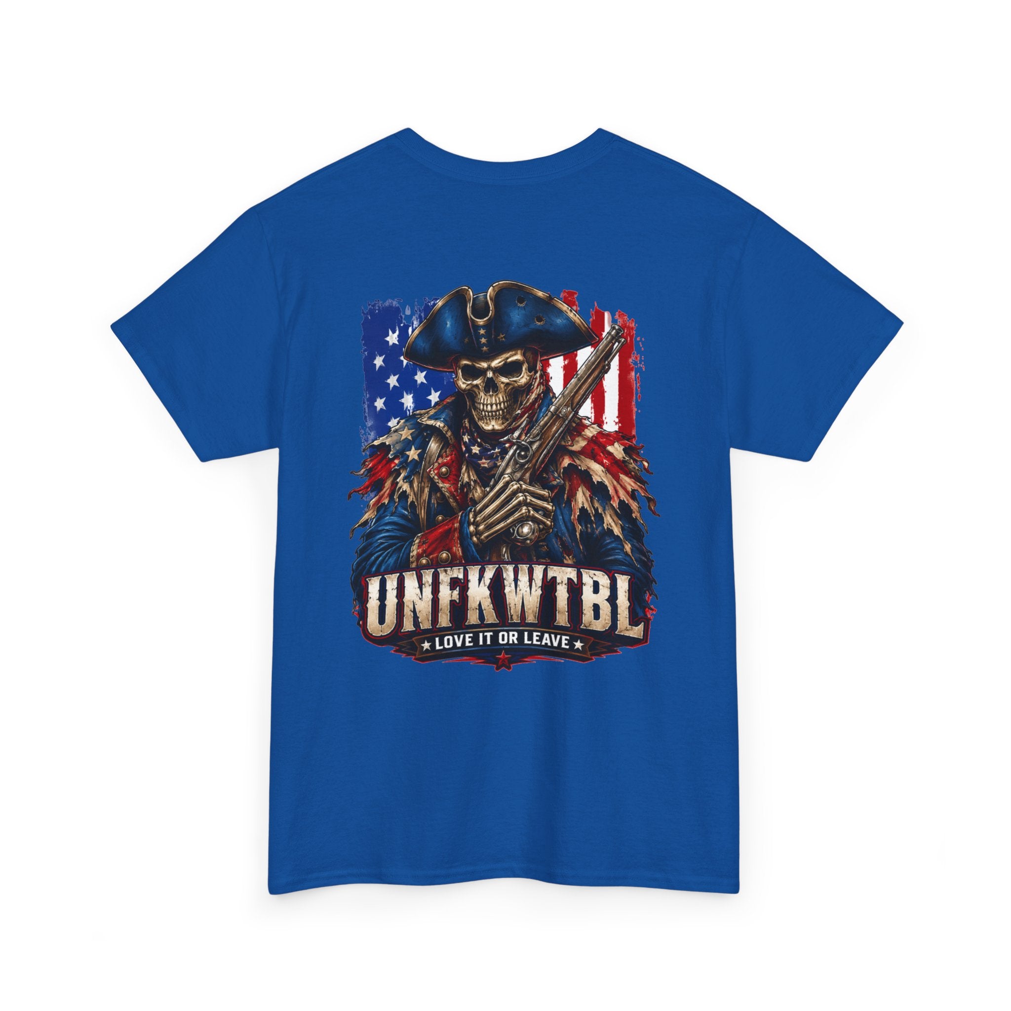 Patriotic Skull Tee — "UNFKWTBL" Americana Graphic T‑Shirt