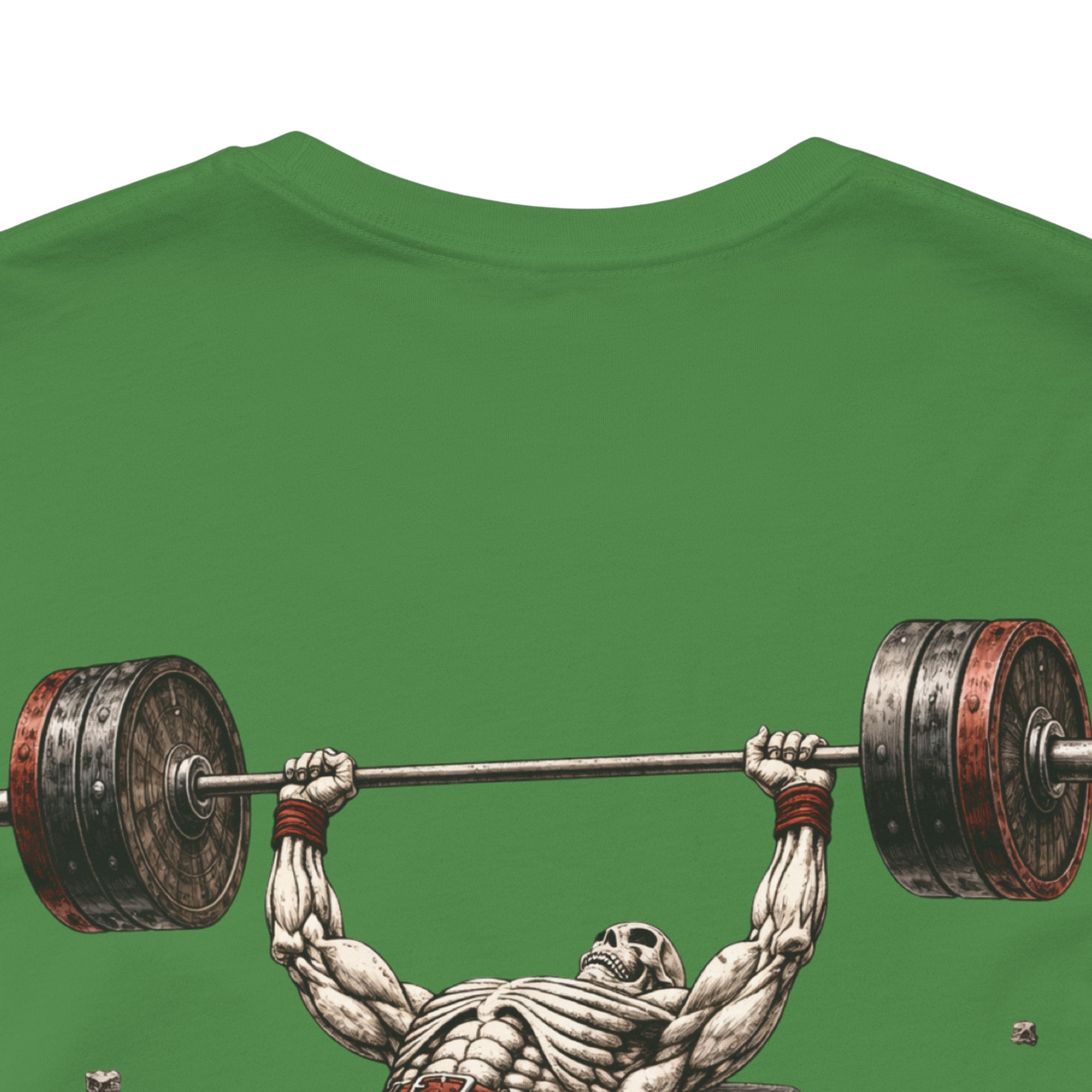 Weightlifting Tee — Vintage Bench Press Skull Design (UNFKWTBL)