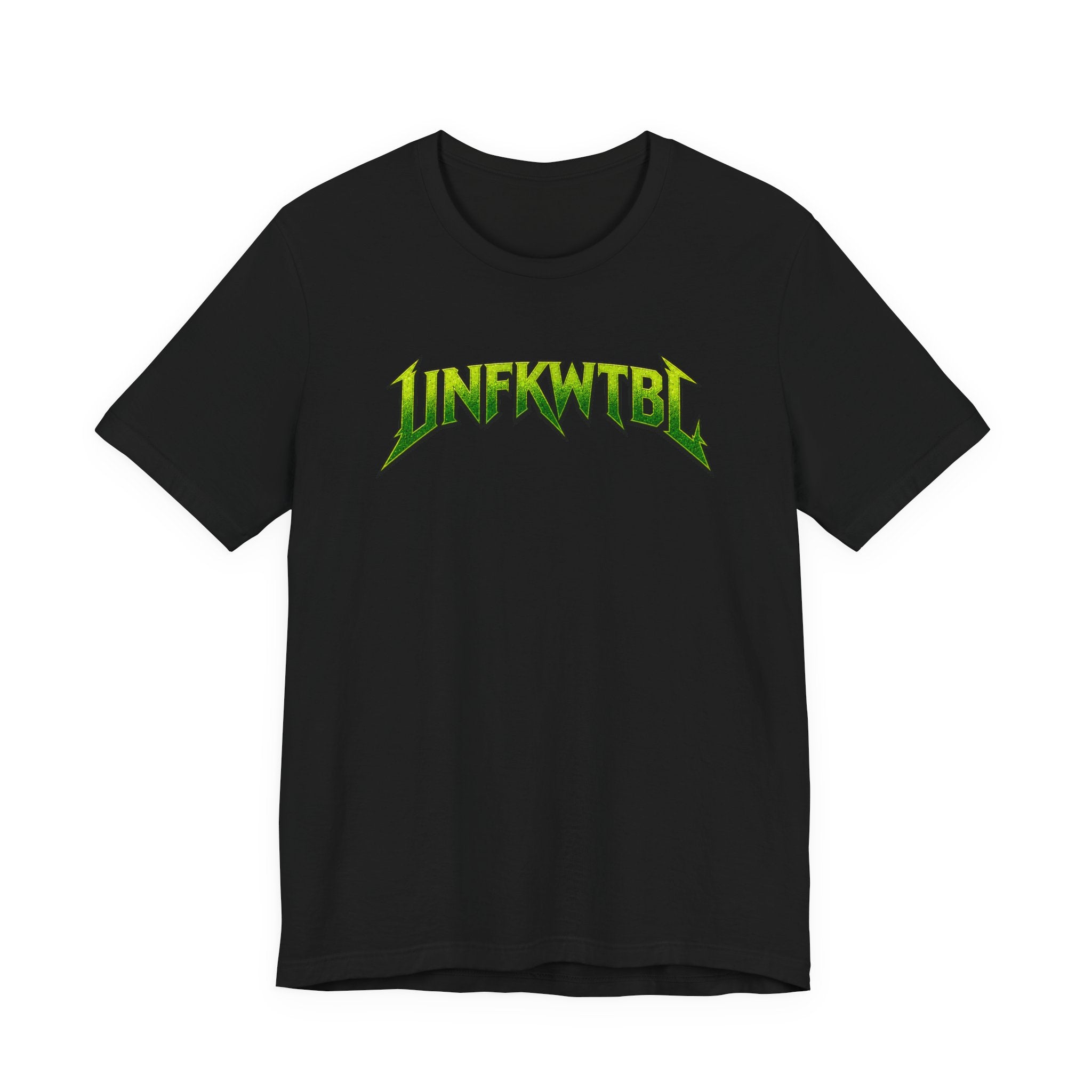 Reaper Graphic Tee — 'UNFKWTBL' Neon Green Heavy Metal Skull Shirt