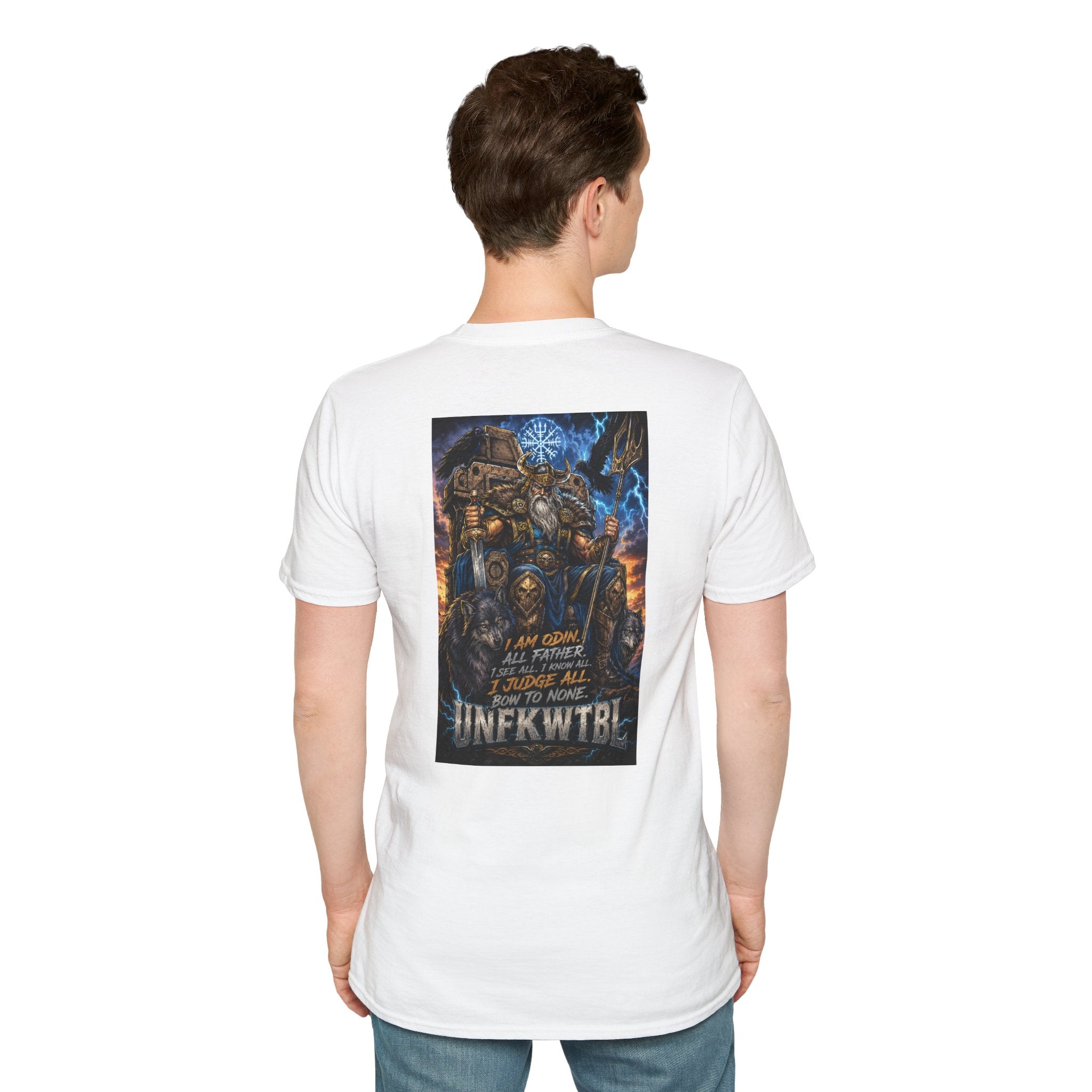 Odin Viking Wolf Crest T-Shirt — 'UNFKWTBL' Graphic Tee