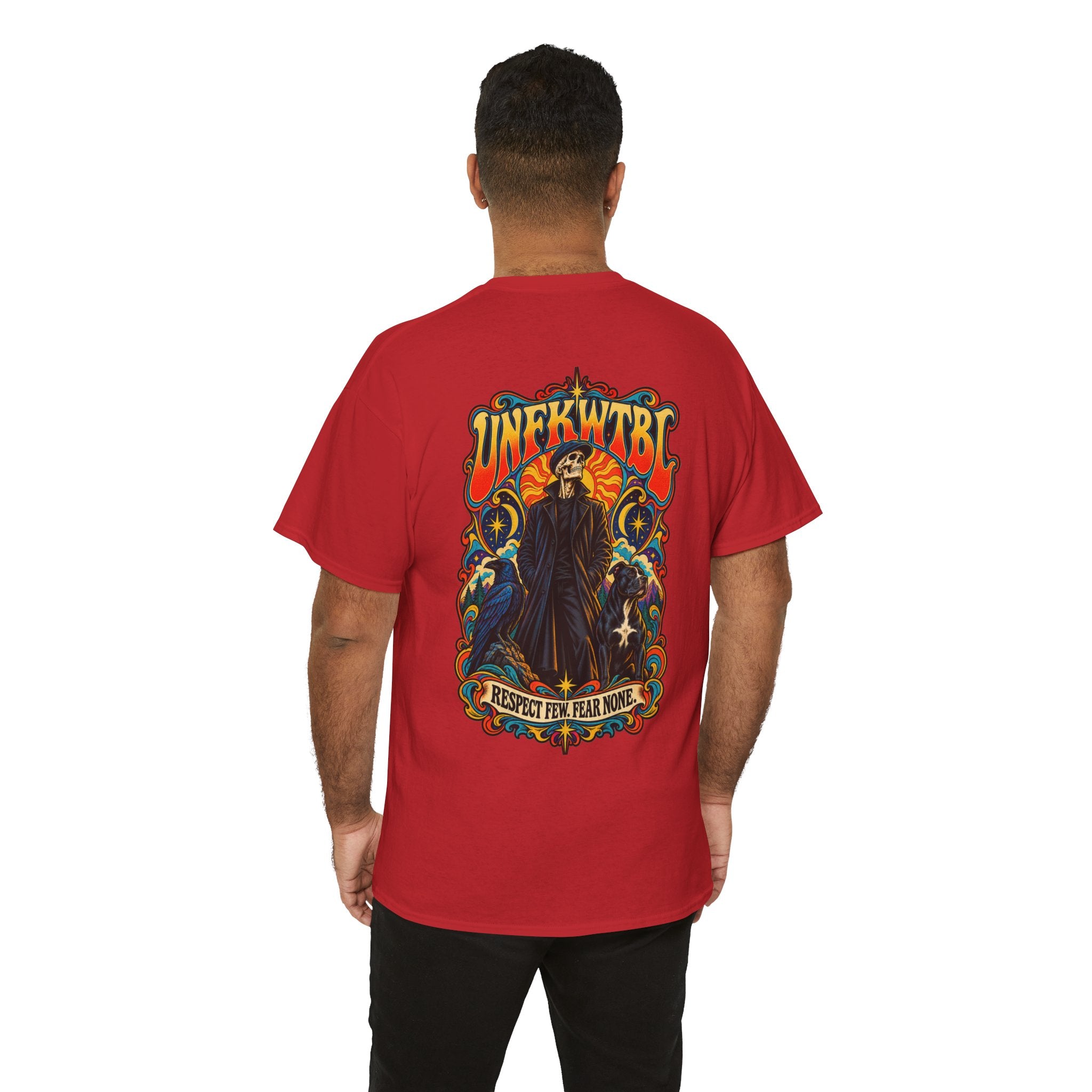 Respect Few. Fear None. Cloaked Figure Graphic Tee