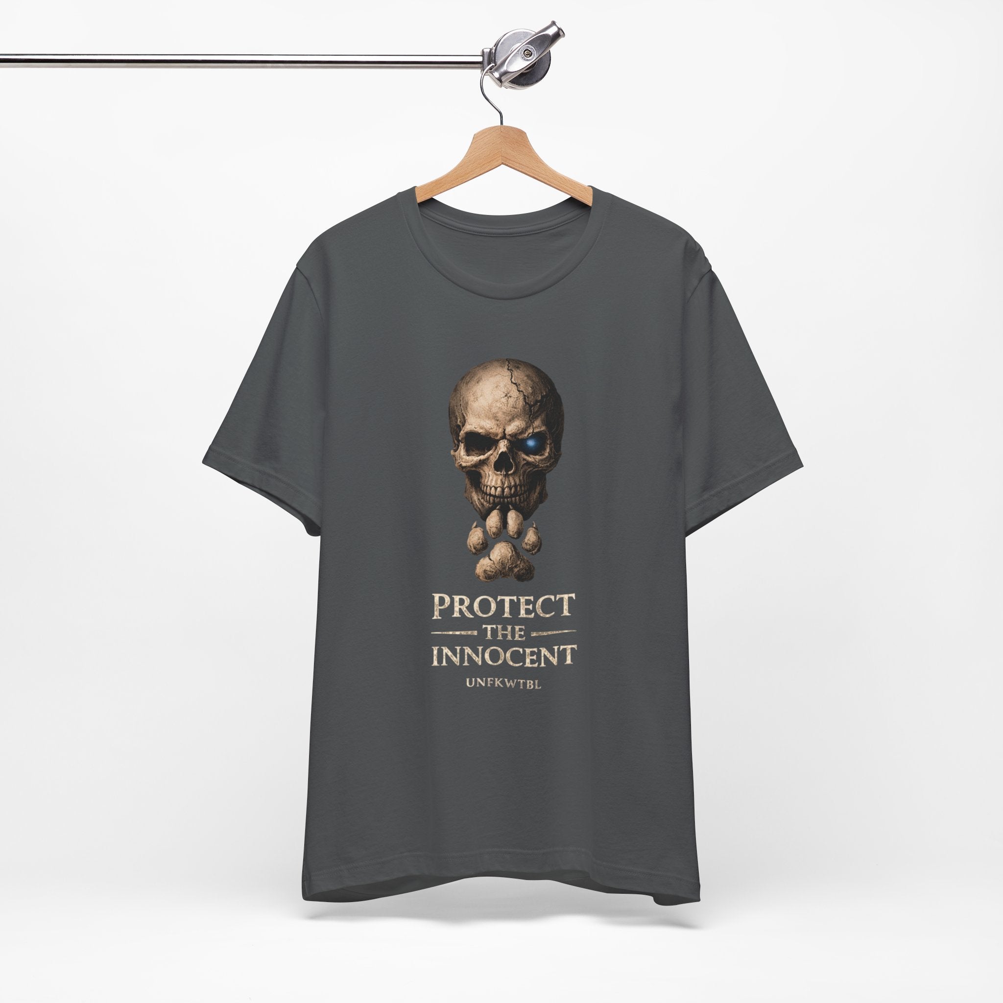 Protect the Innocent Skull Tee — "Harm Them... Answer For It." Statement T-Shirt