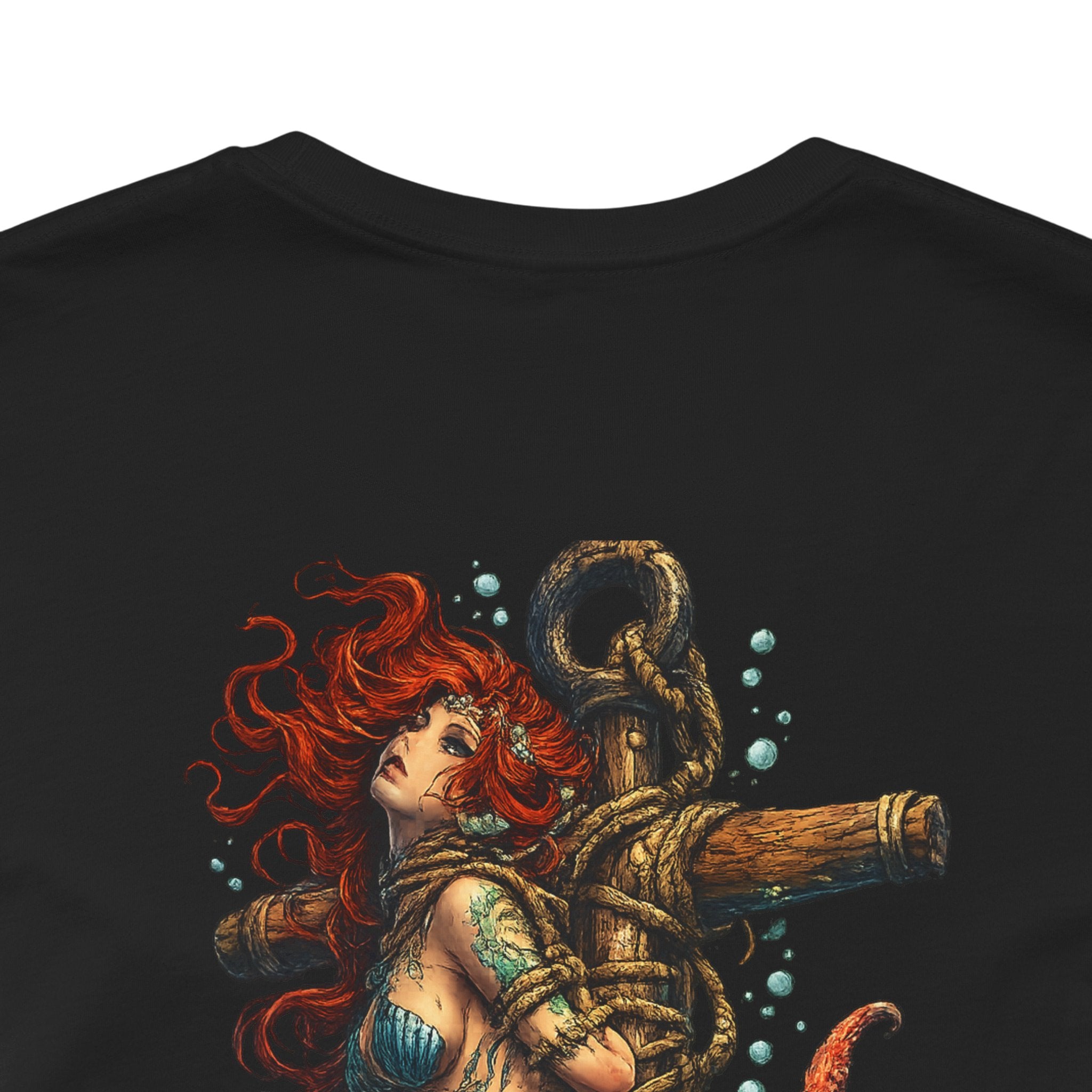 Mermaid Anchor Graphic Tee — Vintage Nautical Octopus Design