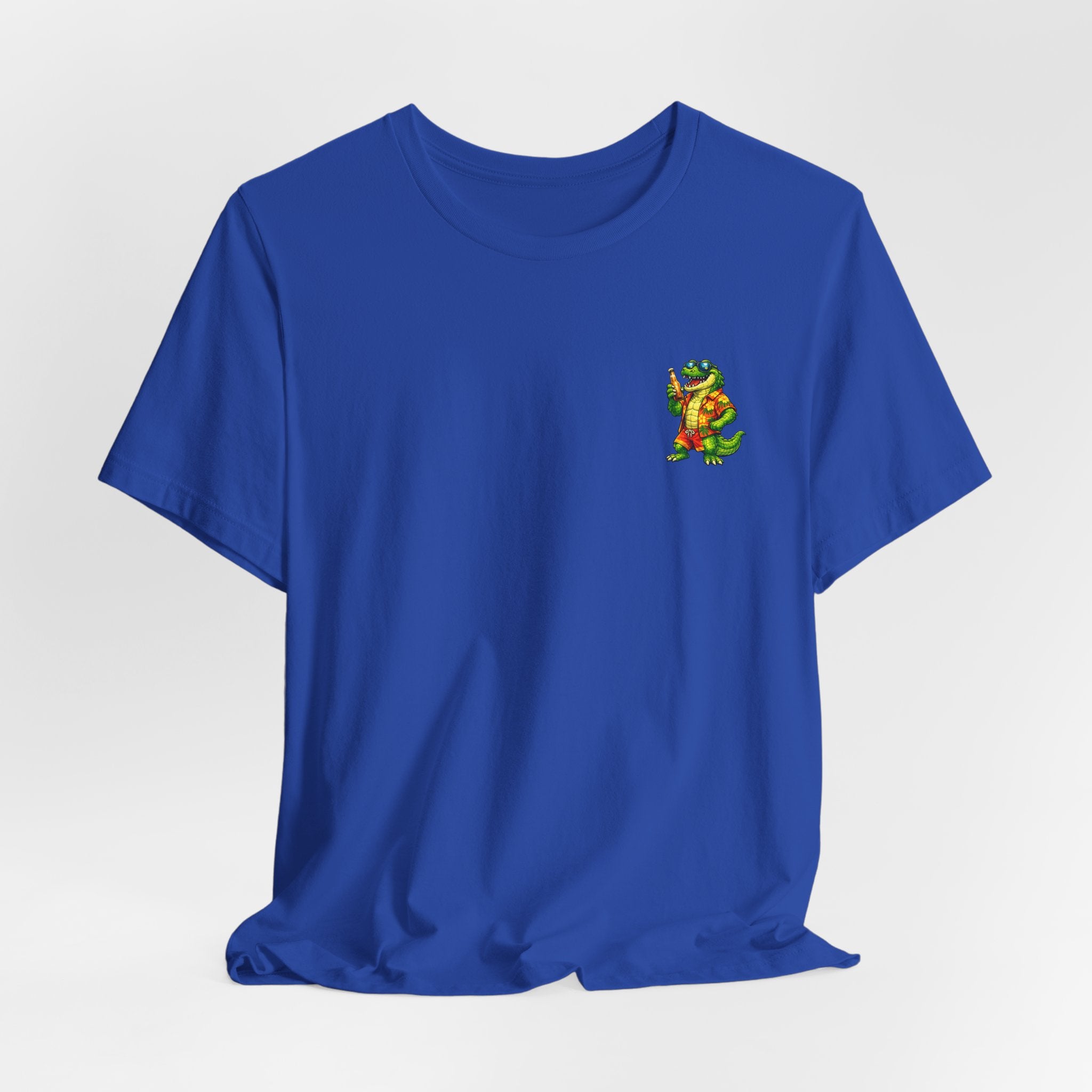 Vacation Party Tee — "This Is Why We Vacation" Tropical Shark & Gator Graphic Shirt