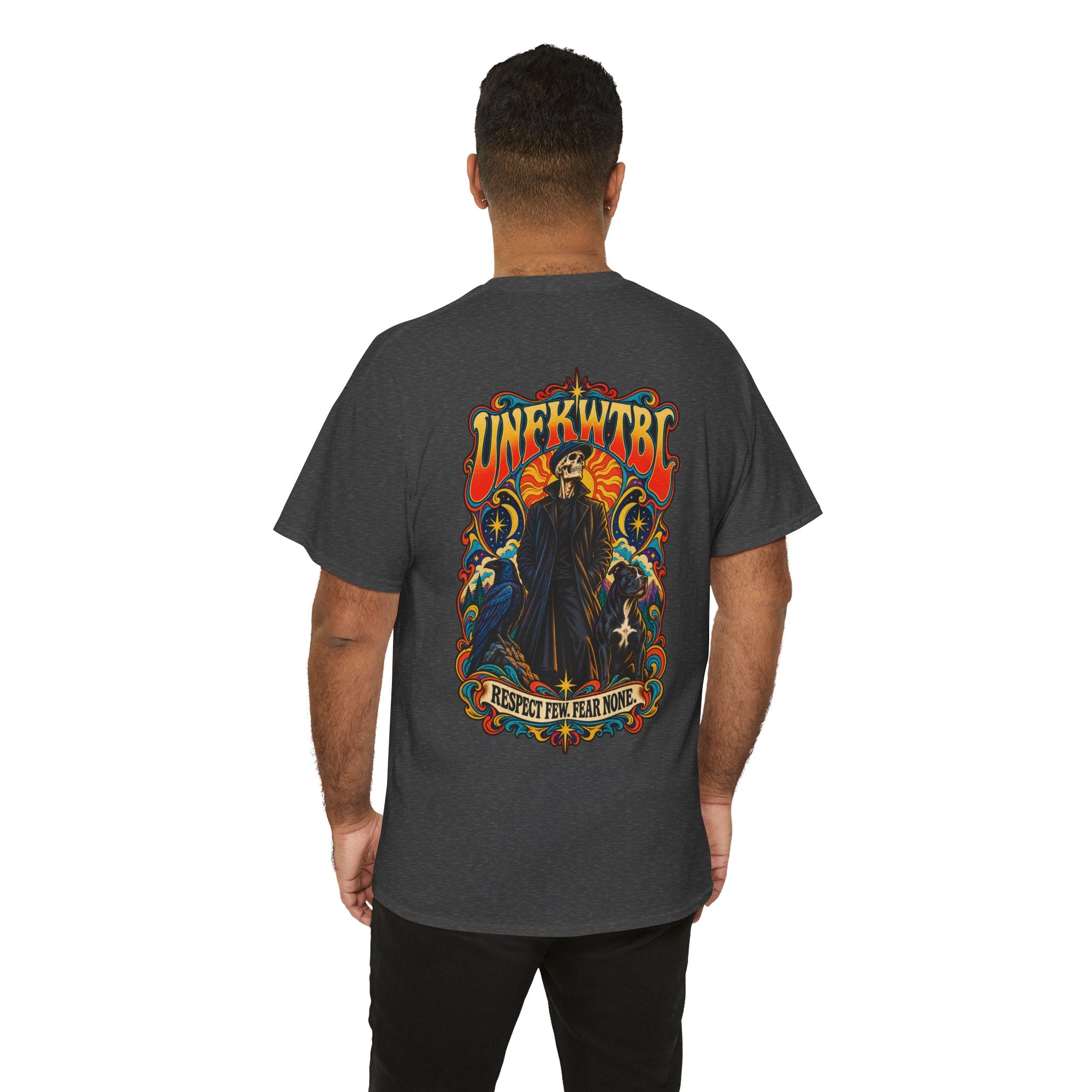 Respect Few. Fear None. Cloaked Figure Graphic Tee