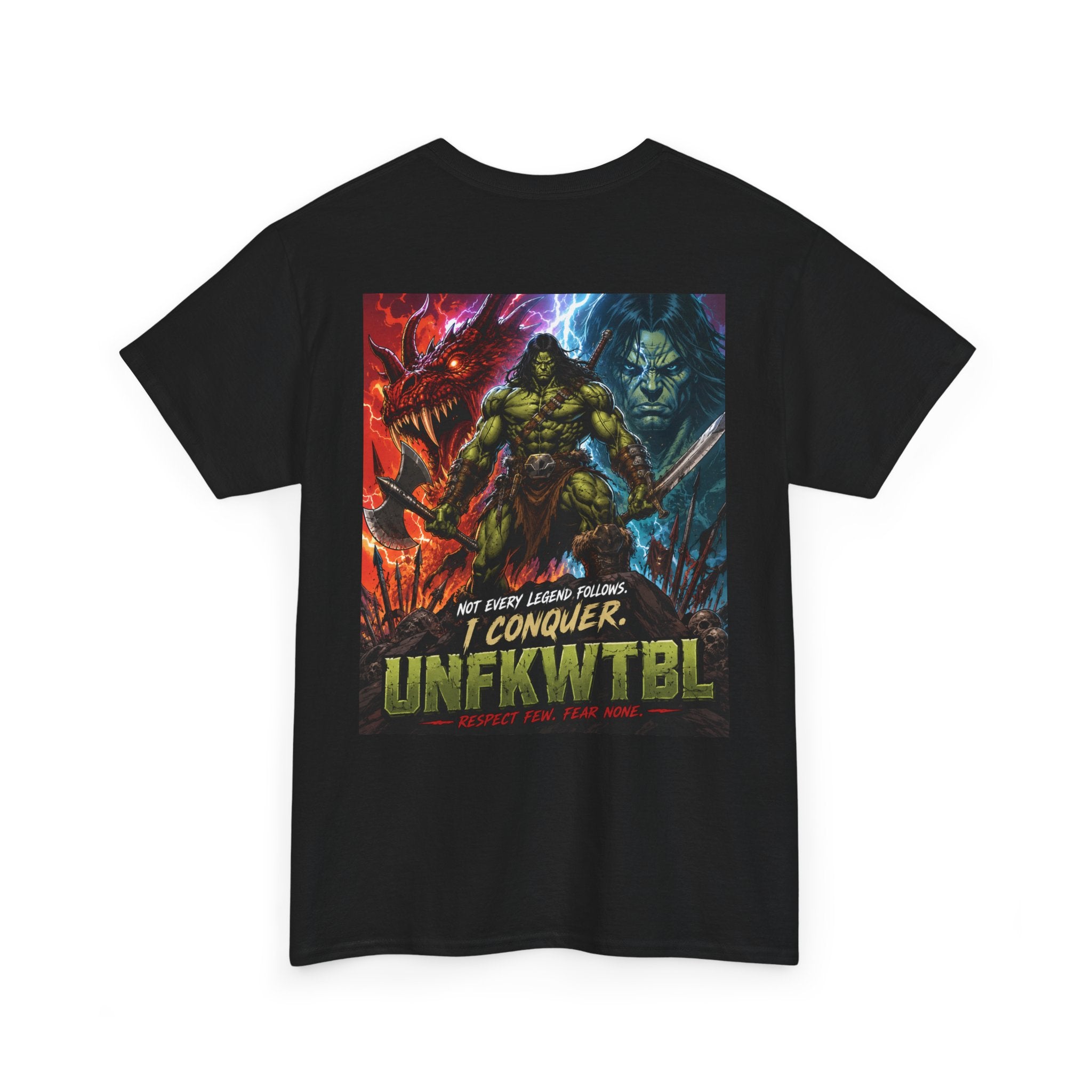 I Conquer Fantasy Graphic Tee — Retro Conan-Style Adventure Shirt
