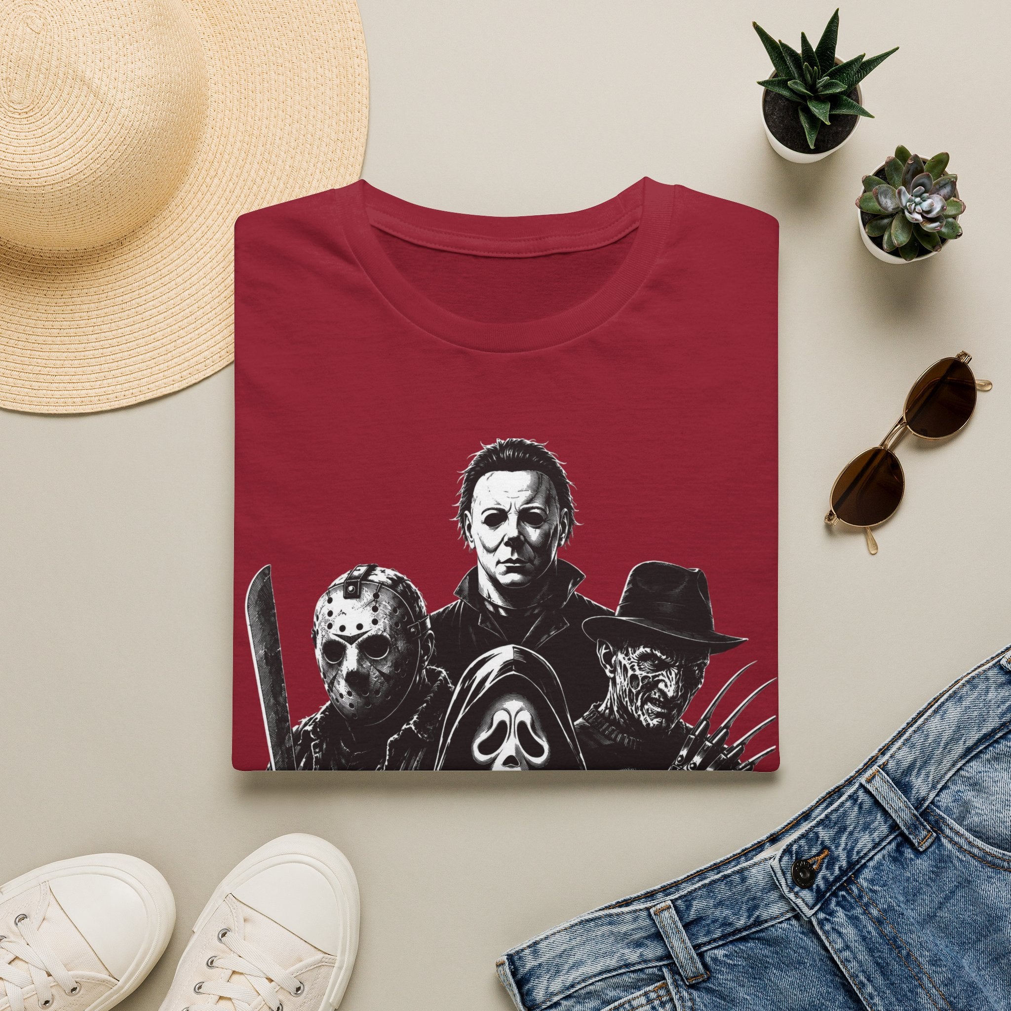 Horror Icons T-Shirt — Michael Myers, Jason, Freddy & Ghostface Graphic Tee