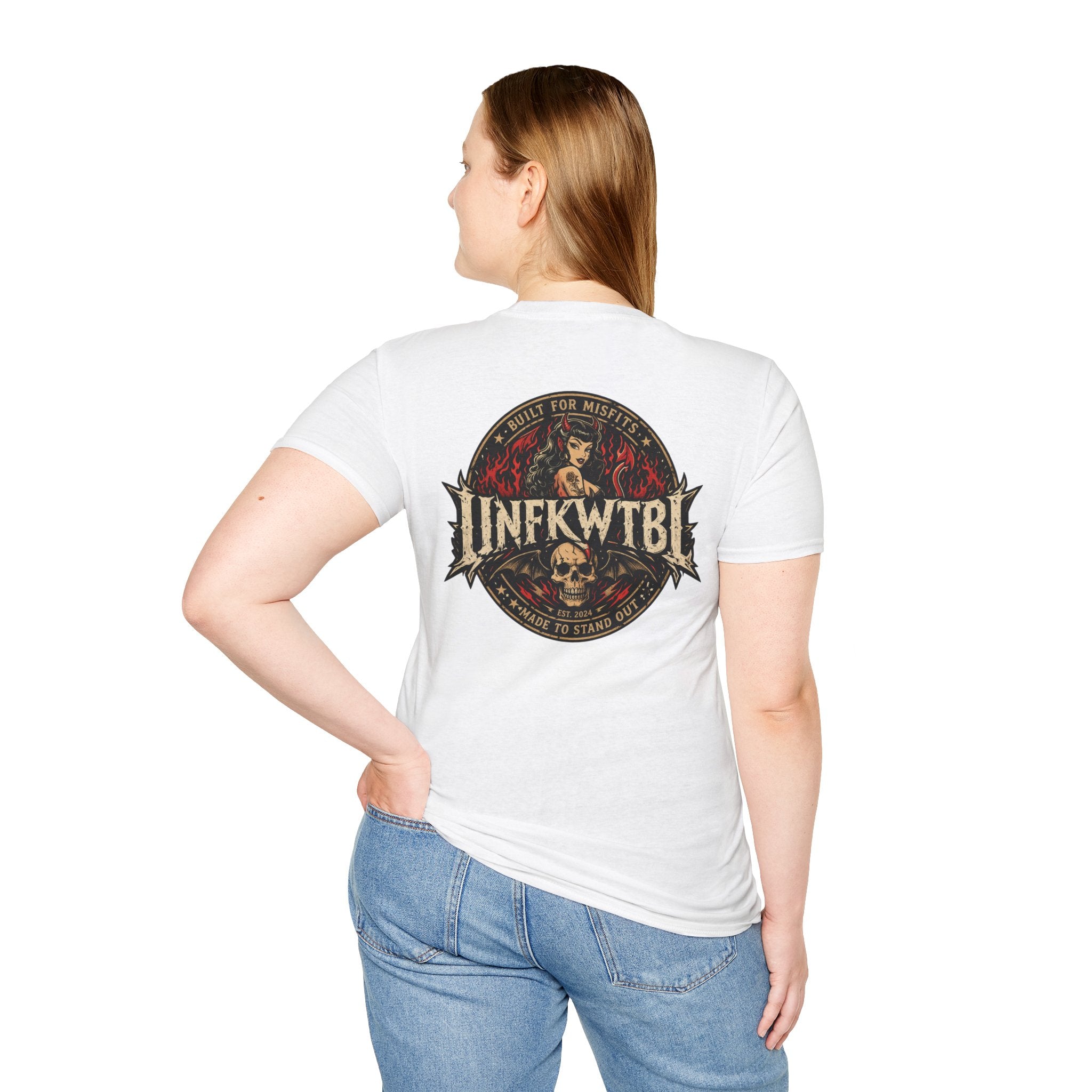 Graphic T-Shirt — 'UNFKWTBL' Vintage Rock Skull Design
