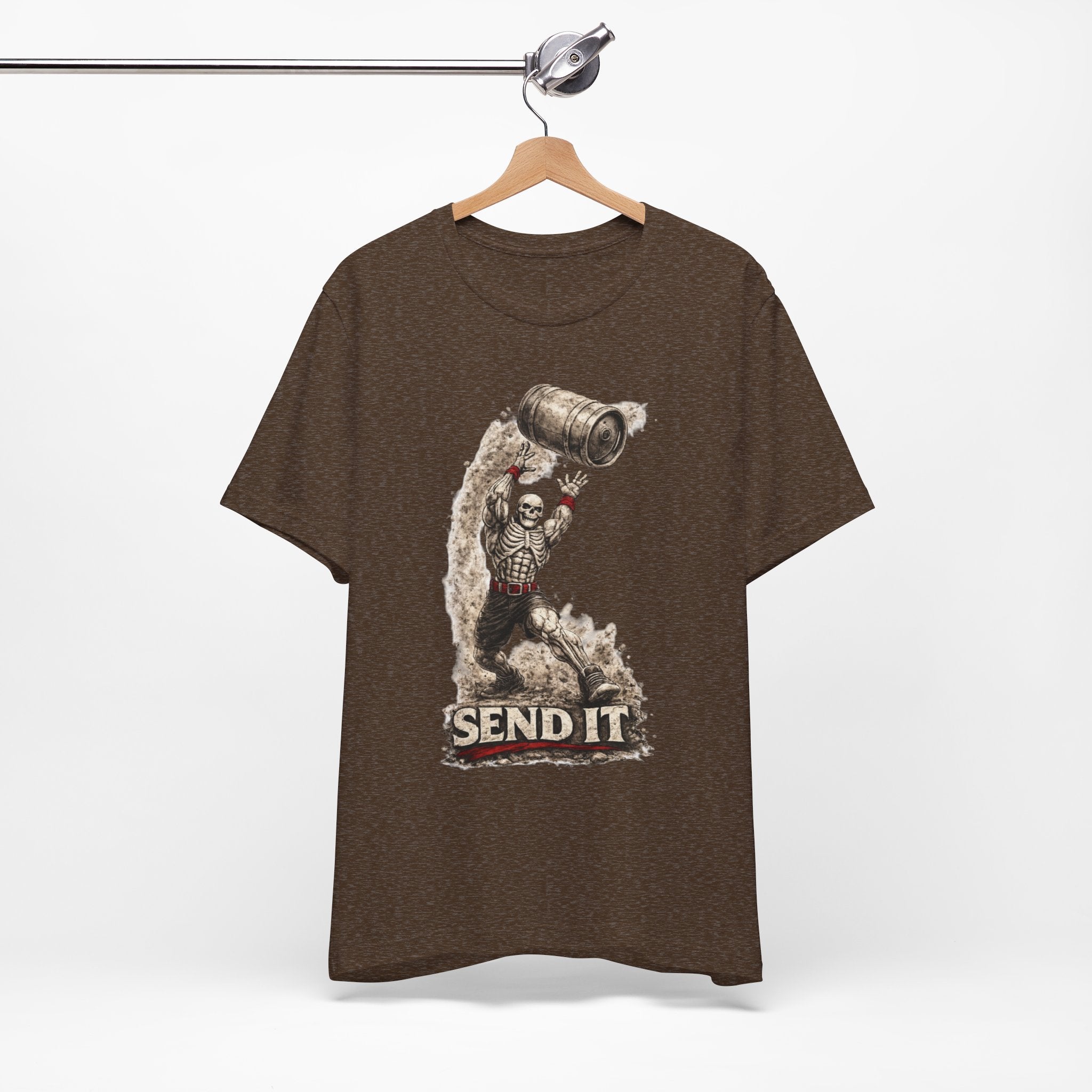 Send It Skull Rider T-Shirt — Vintage Skeleton Keg Surfing Tee