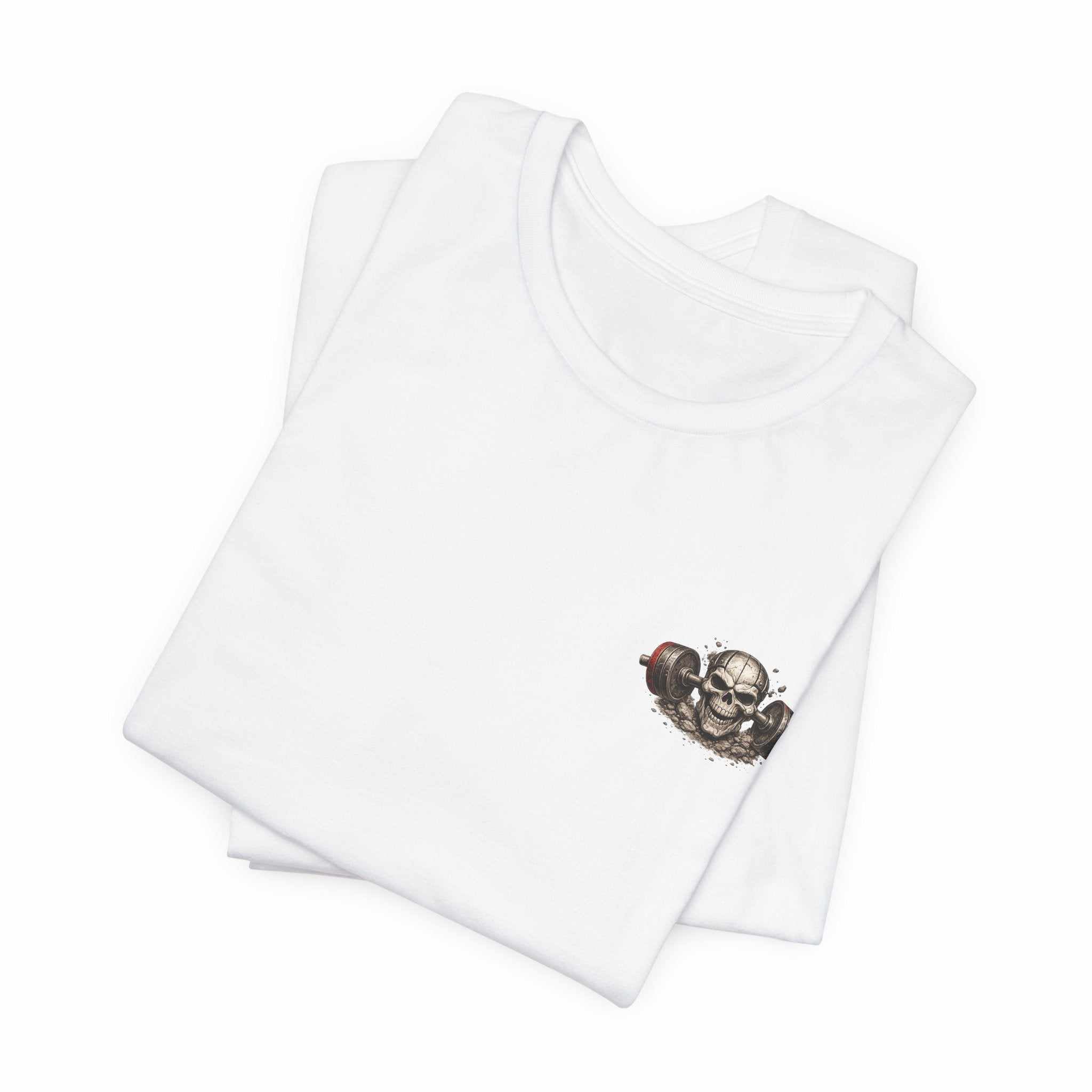 Work Hard T-Shirt — Atlas Skeleton Lifting Rock Motivational Gym Tee