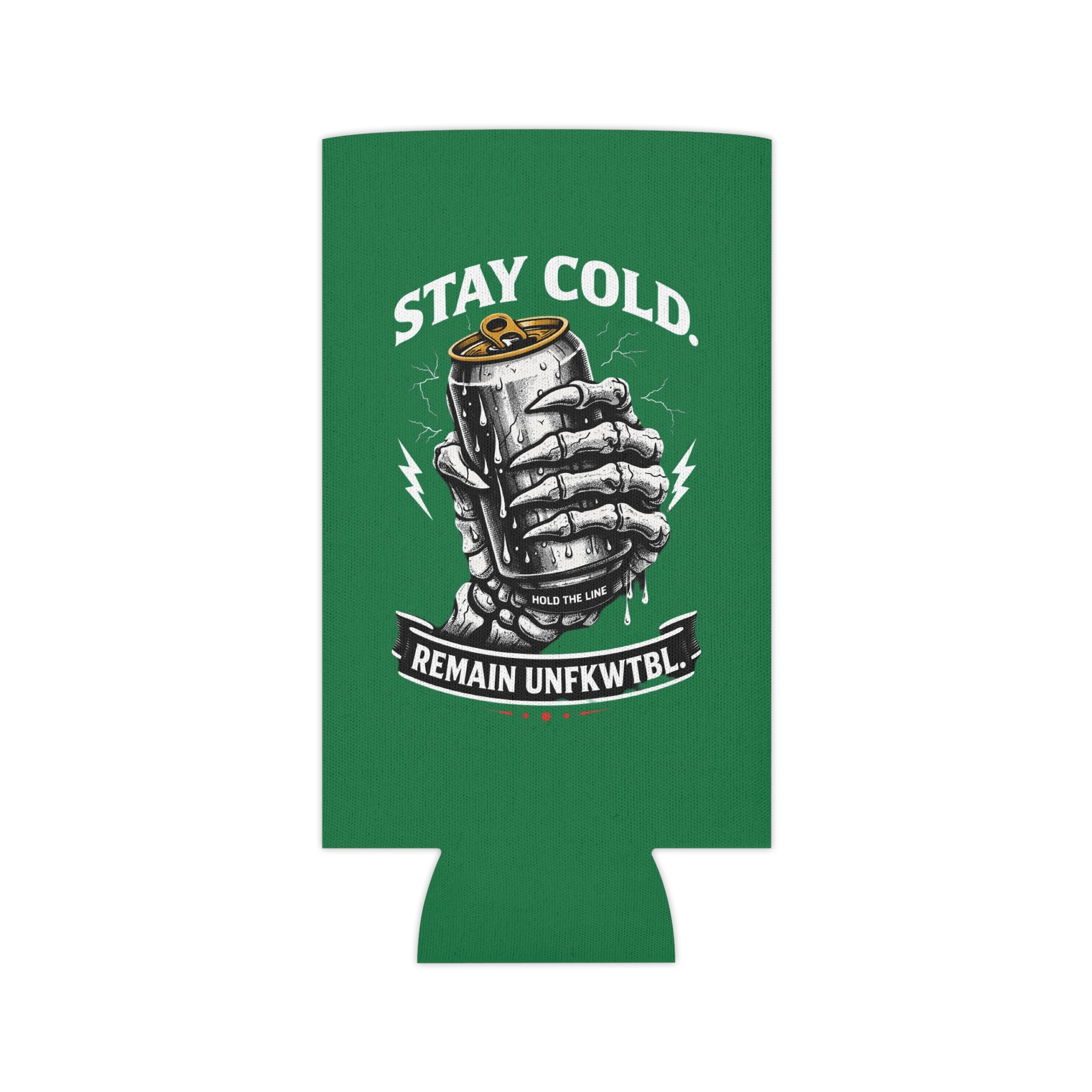 Gettin' Lucky / Stay Cold Can Cooler — St. Patrick's Day Pinup Beer Koozie