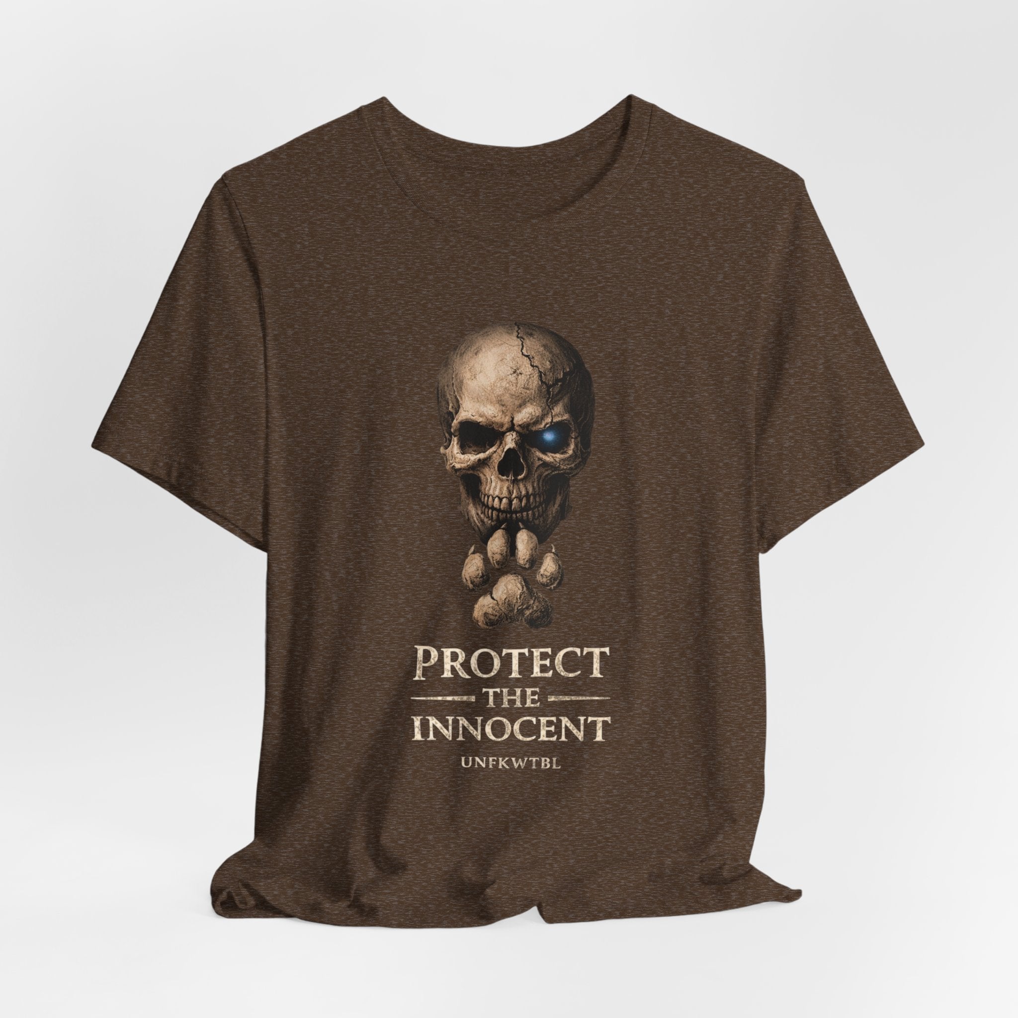 Protect the Innocent Skull Tee — "Harm Them... Answer For It." Statement T-Shirt