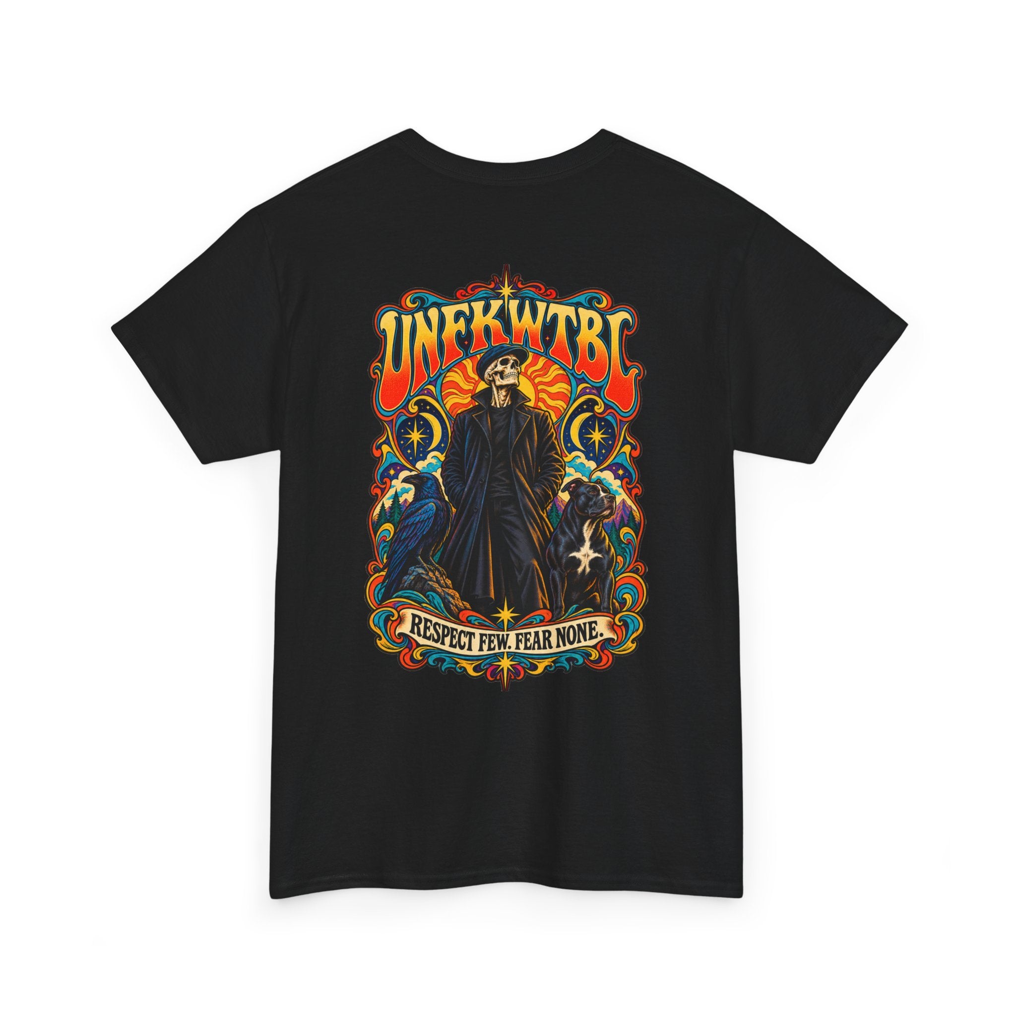 Respect Few. Fear None. Cloaked Figure Graphic Tee