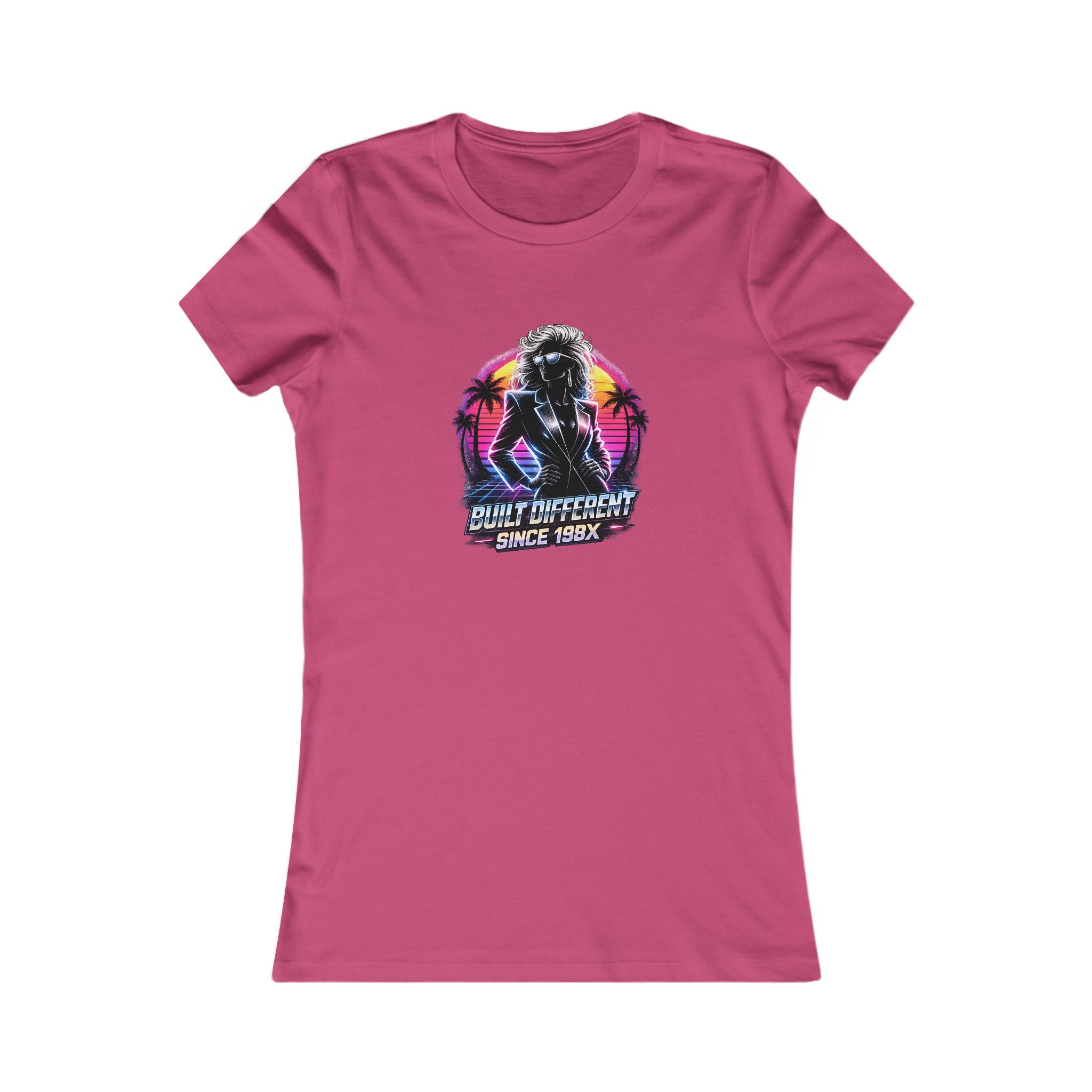 Women's Retro Palm Graphic Tee — "Don't Worry, Surf's Up" Vintage Sunset Shirt