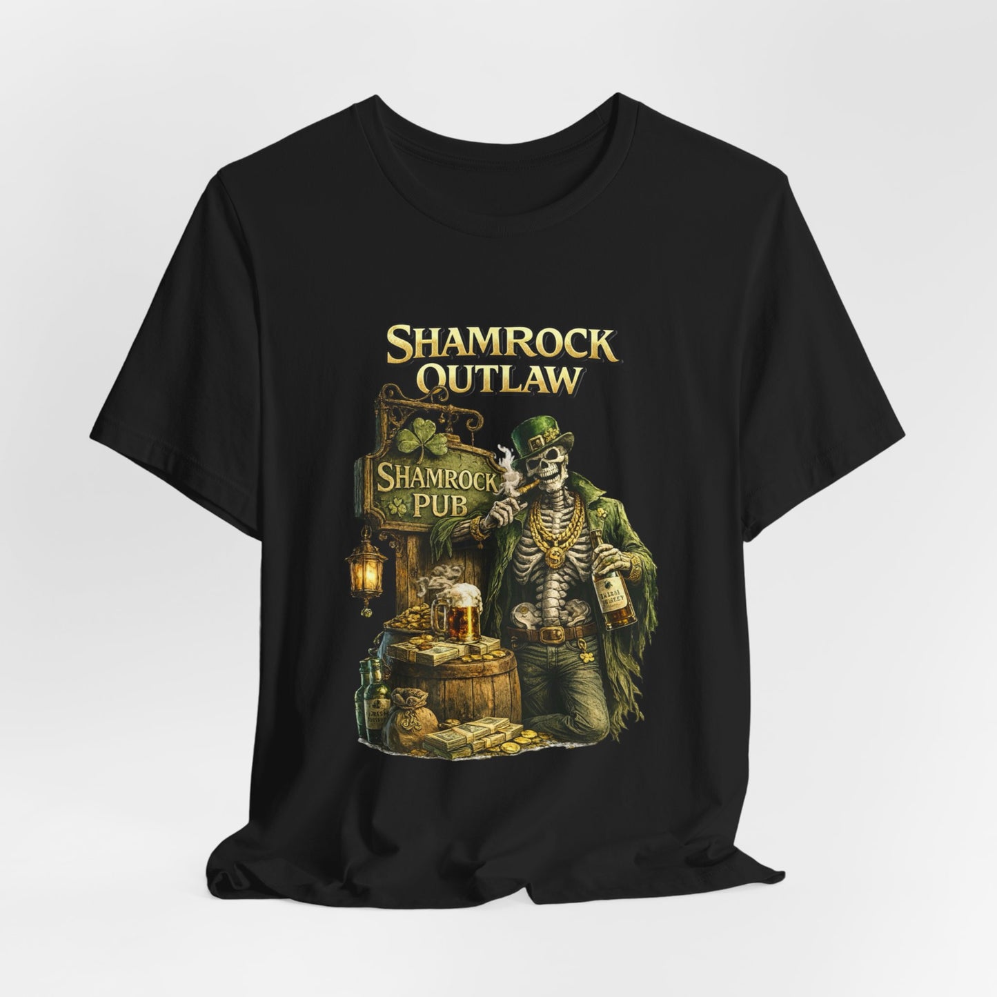 Shamrock Outlaw Tee — Vintage Irish Pub St. Patrick’s Day T‑Shirt