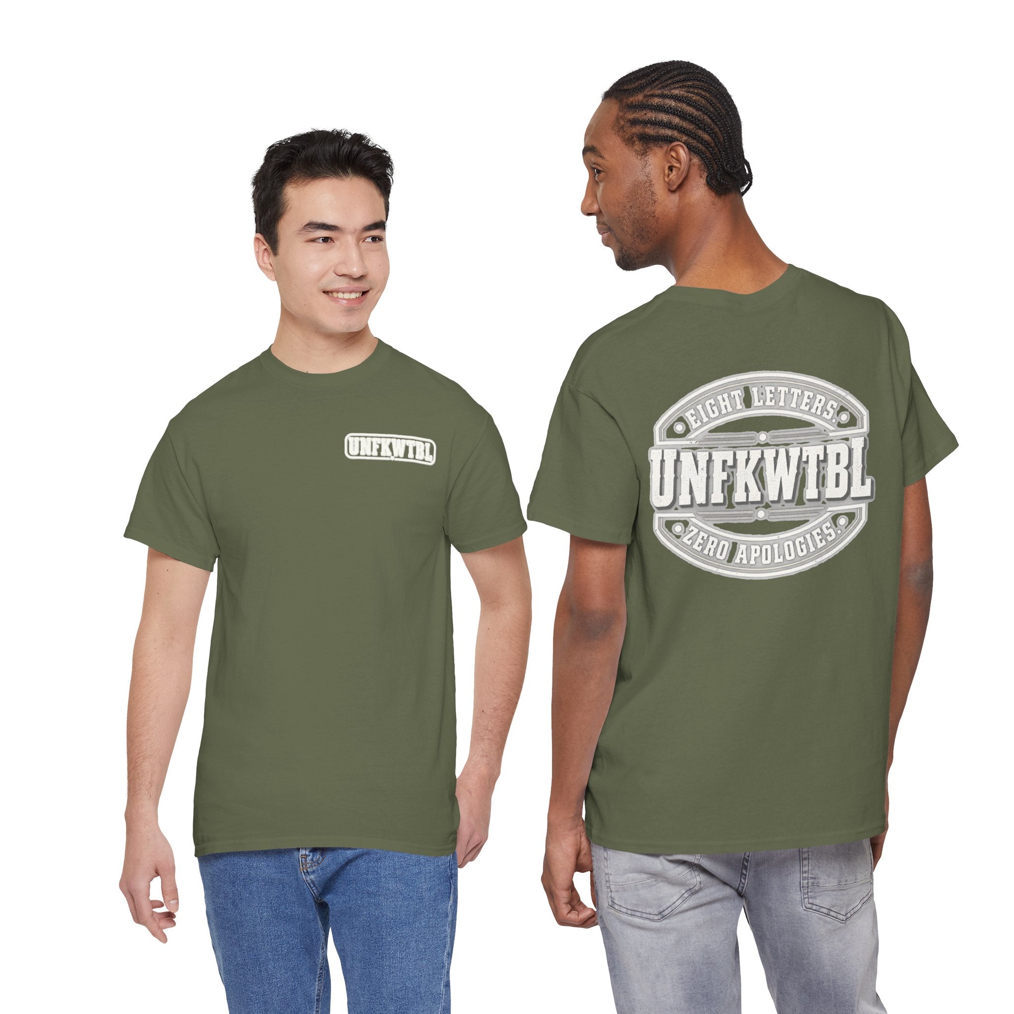 UNFKWTBL Eight Letters. Zero Apologies. Back-Print Tee