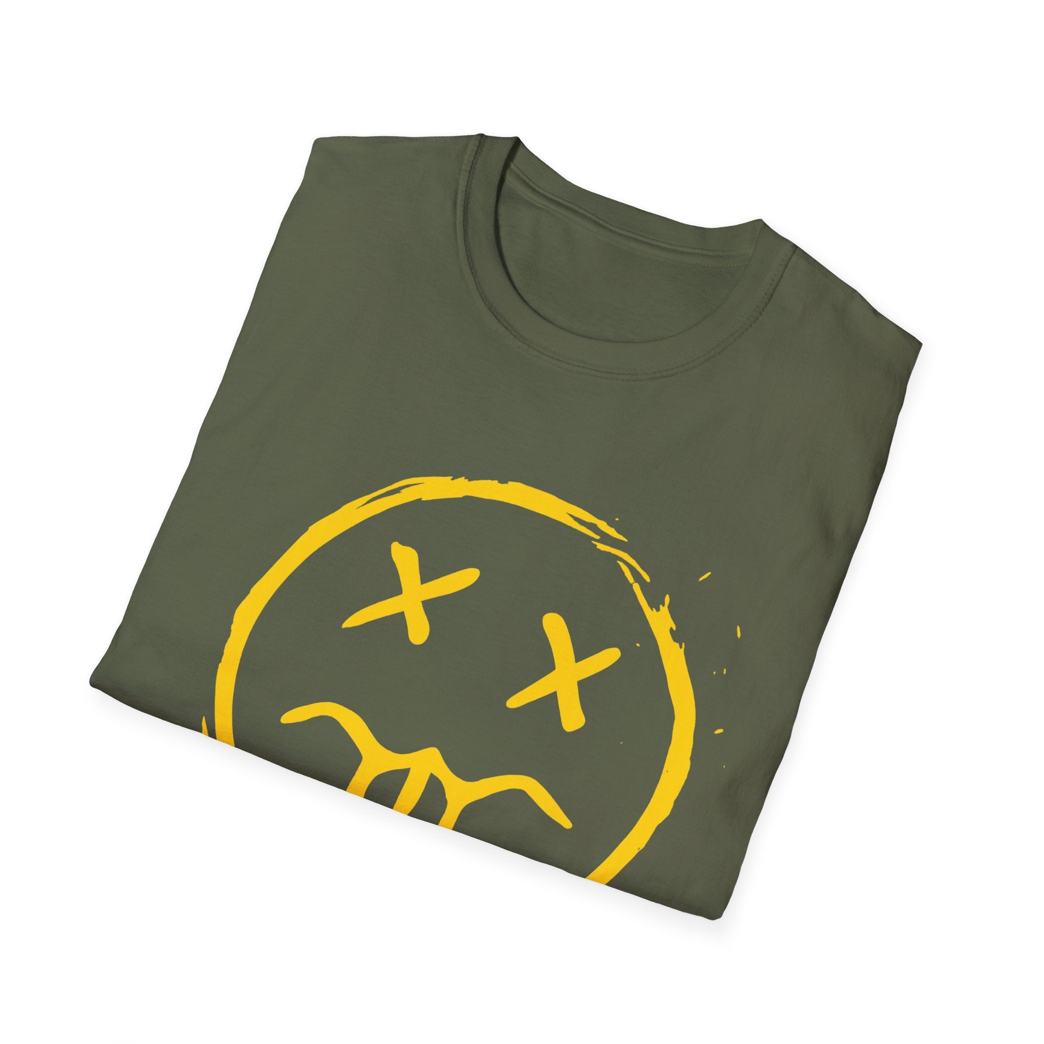 Smiley Face T-Shirt — Yellow Drip Graffiti Emoji Tee