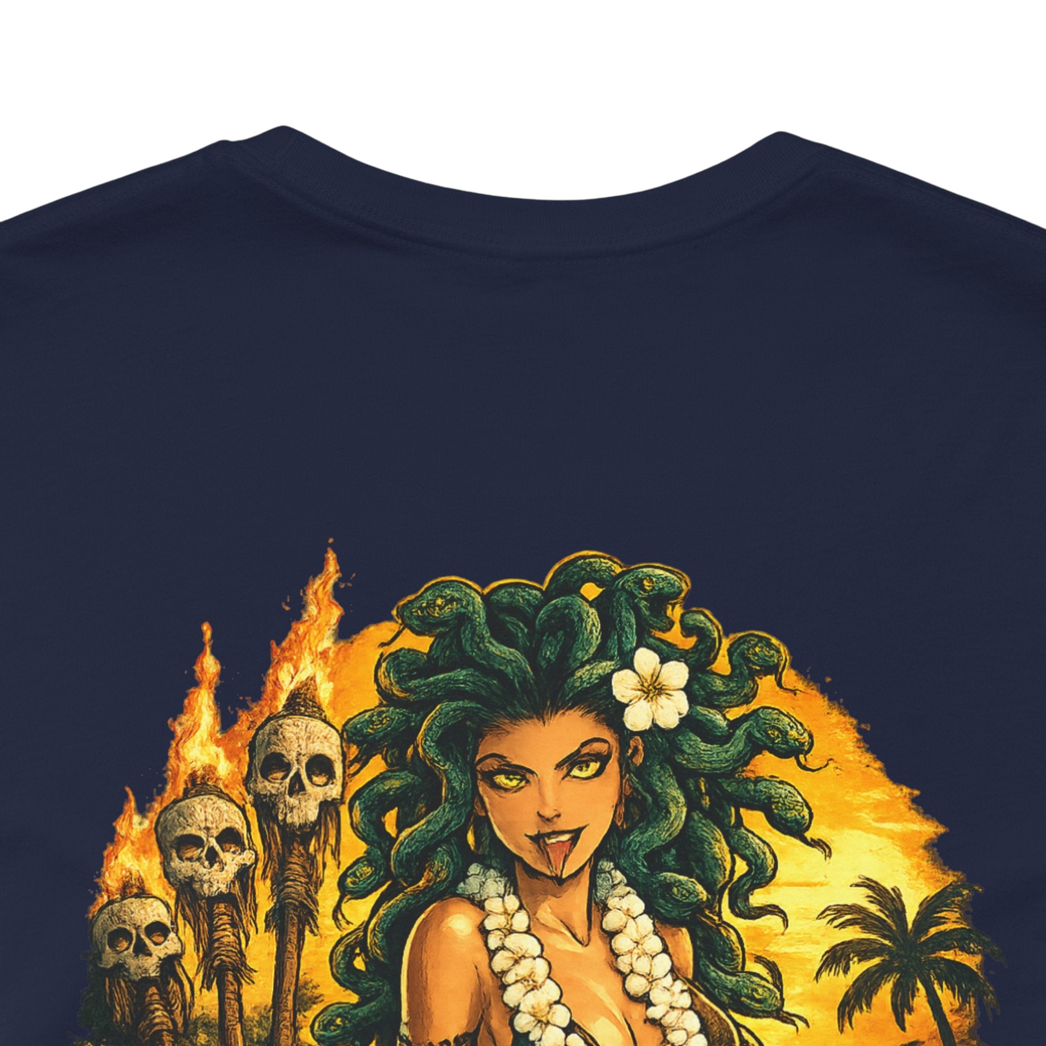 T-Shirt — Vintage Hawaiian Pinup “Look If You Dare” Tropical Surf Tee