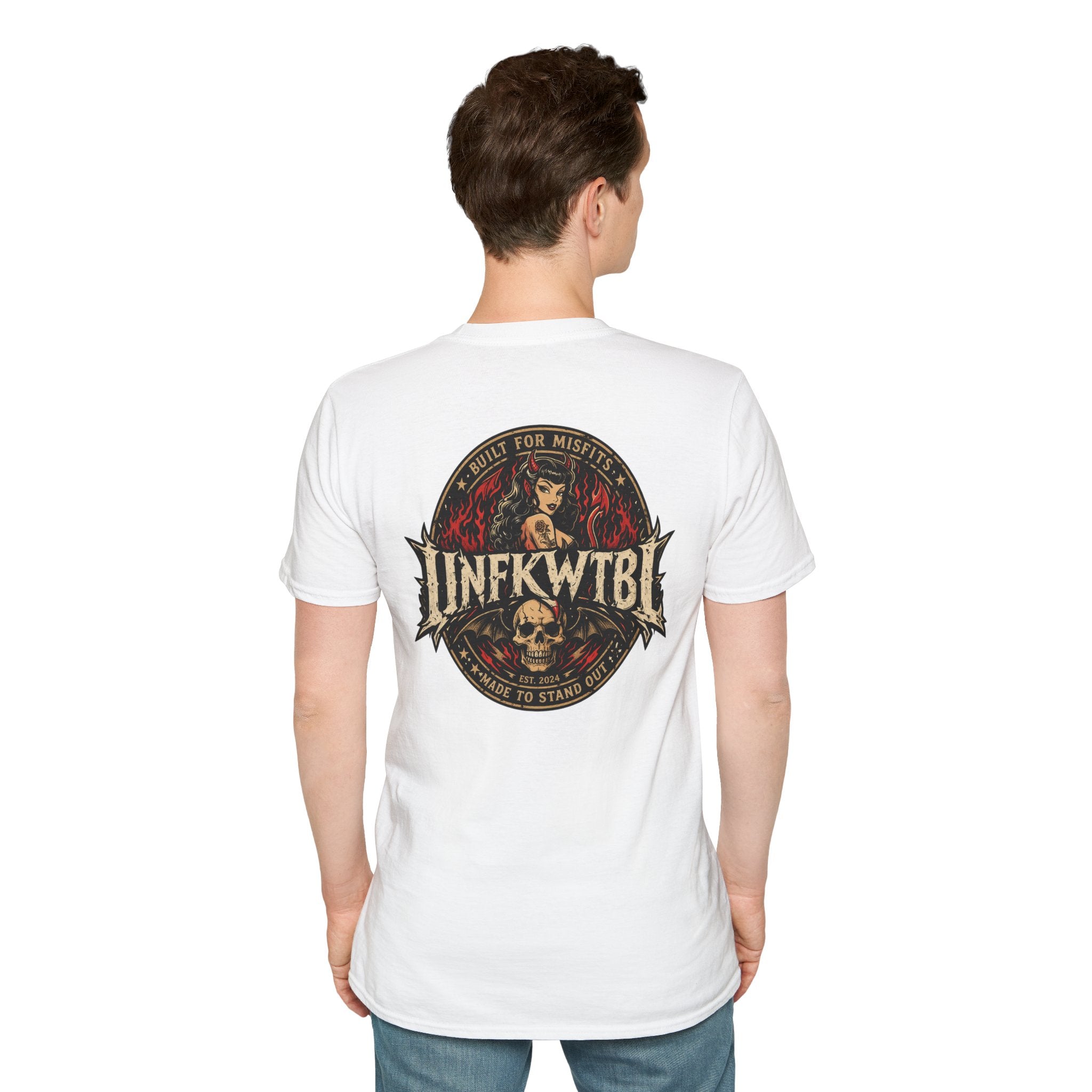 Graphic T-Shirt — 'UNFKWTBL' Vintage Rock Skull Design