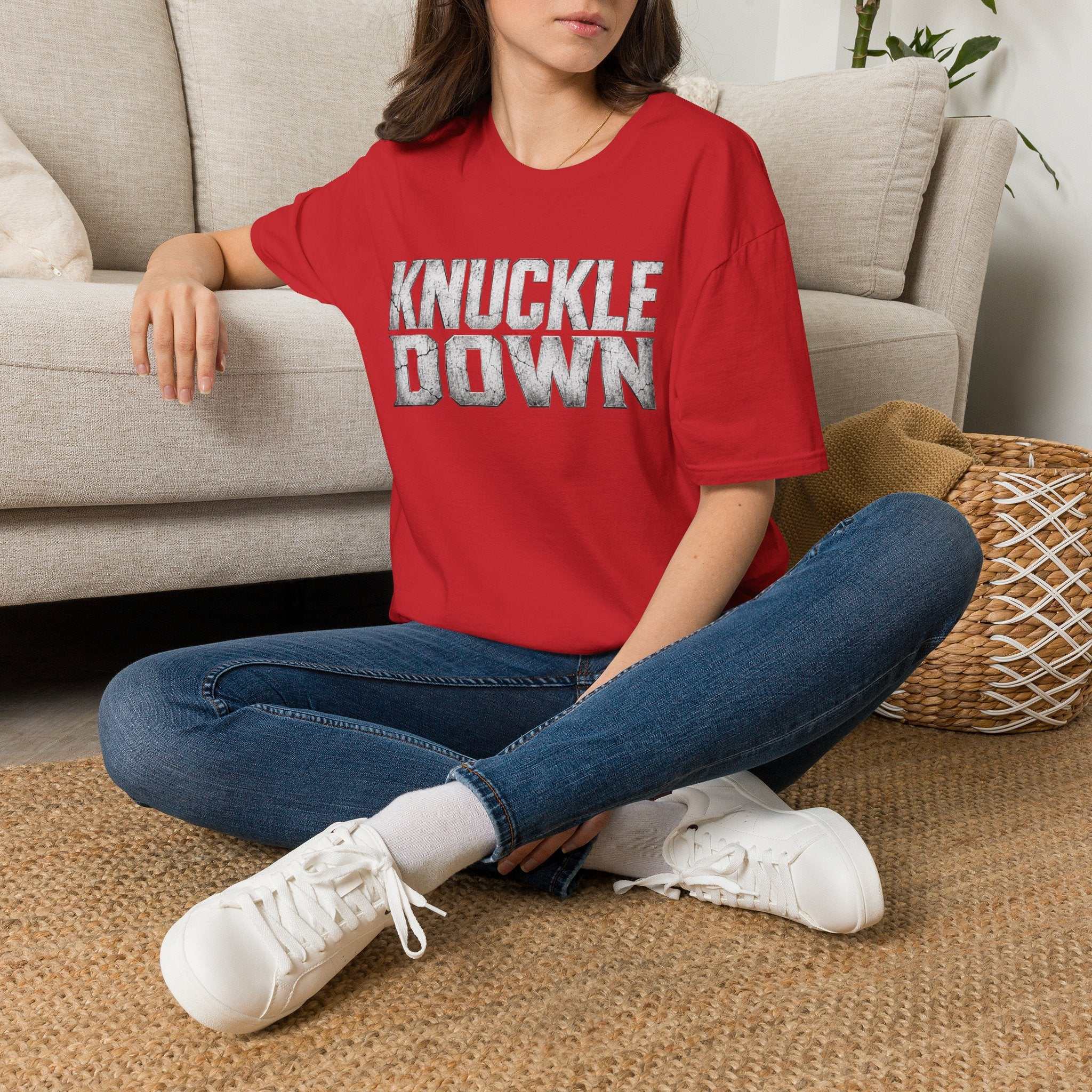 Knuckle Down Graphic T-Shirt — Bold Motivational Workout Tee