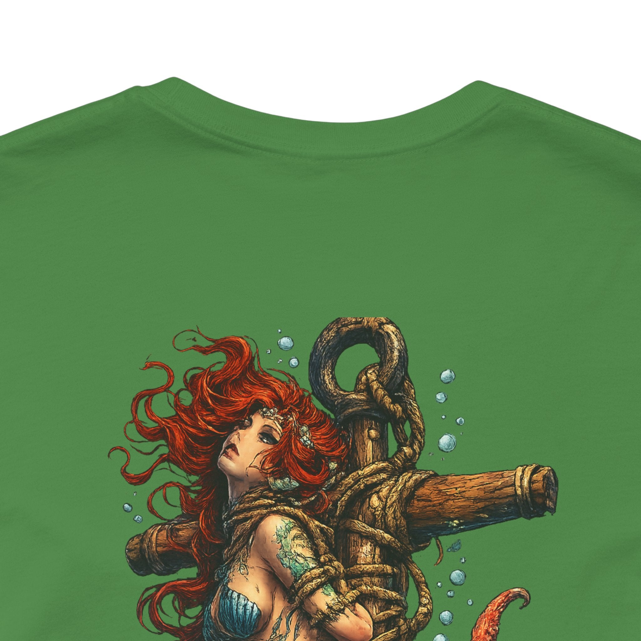 Mermaid Anchor Graphic Tee — Vintage Nautical Octopus Design